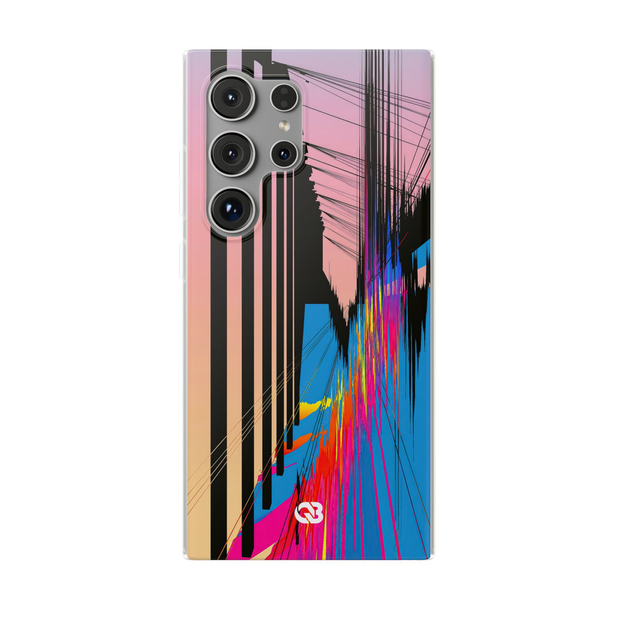 Blue Lite Phone Case for Samsung - Fractured Data Skyline