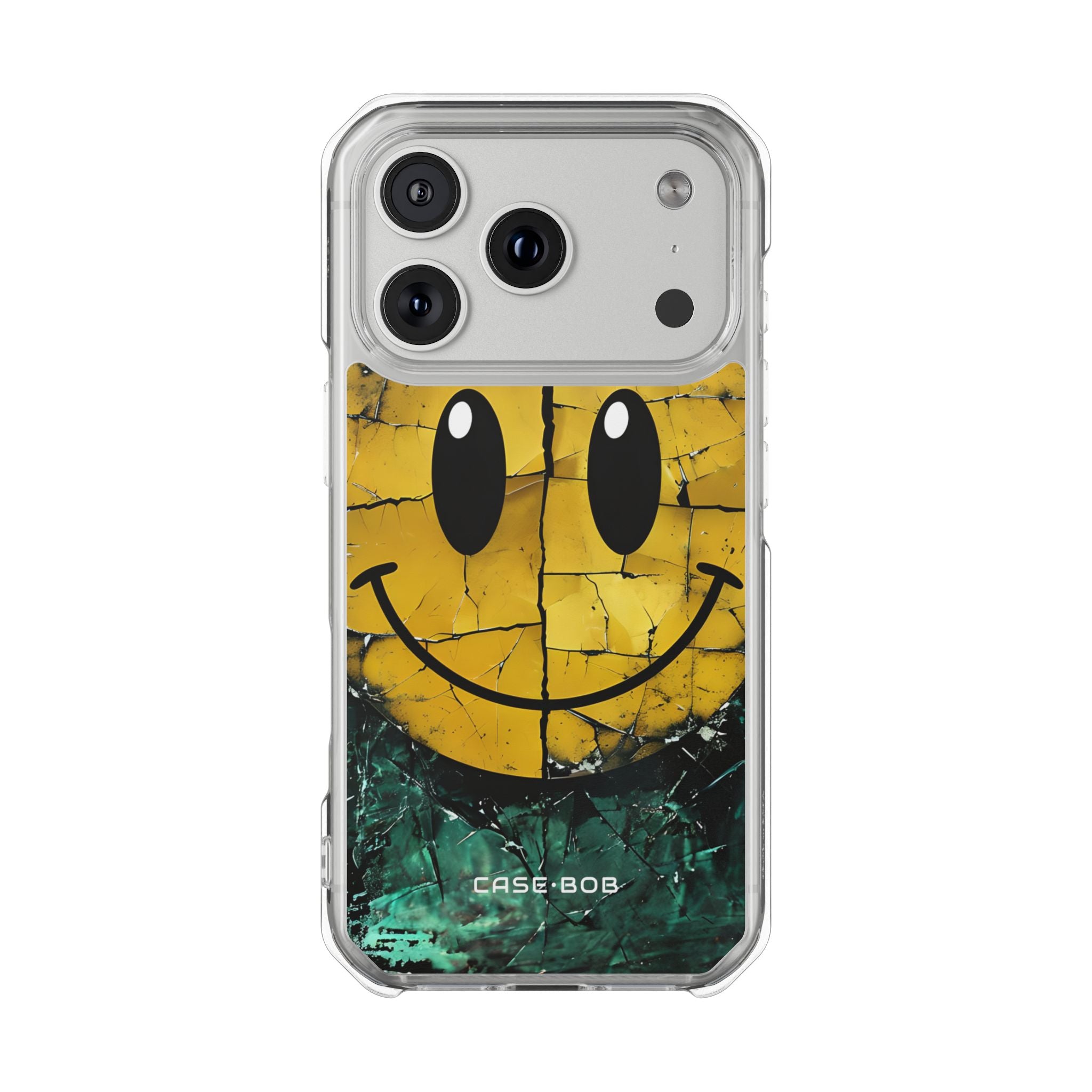 Cracked Smiley iPhone 17 Pro Case - Impact