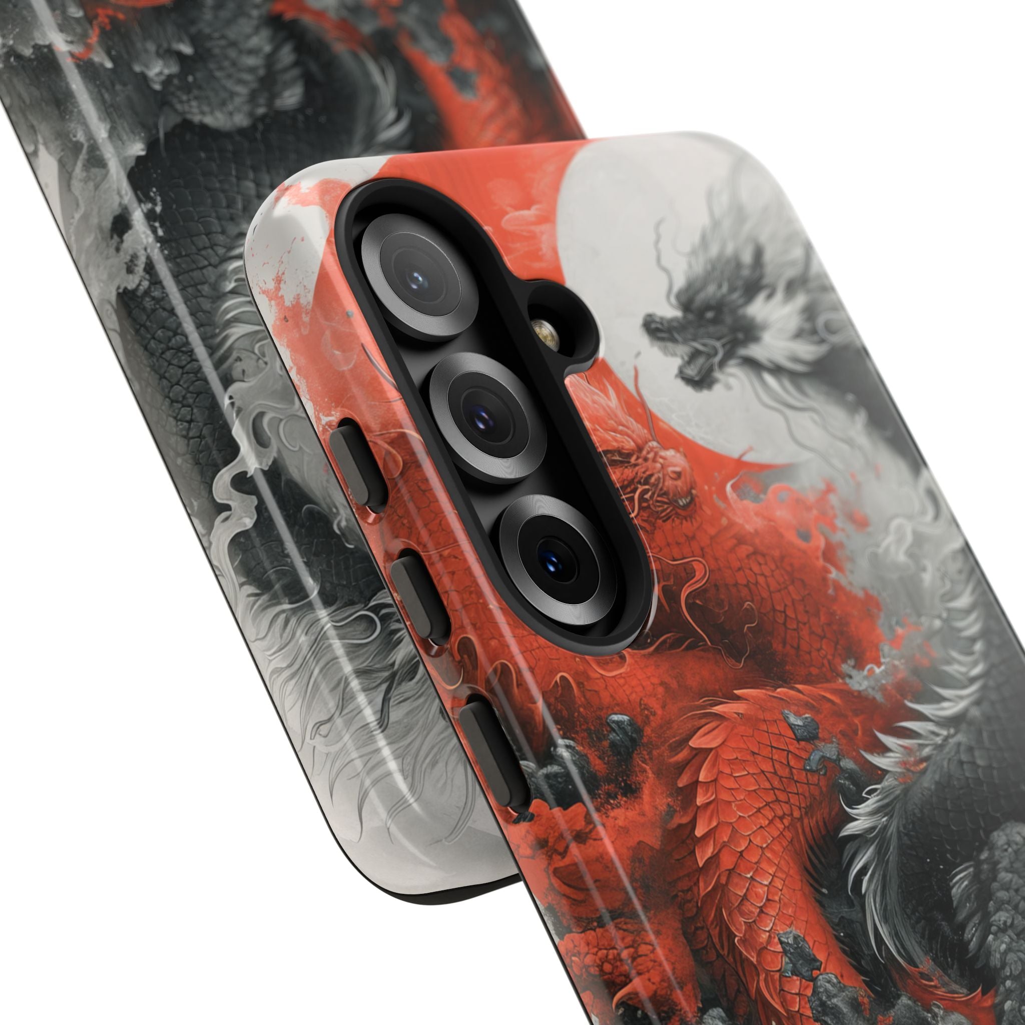 Twin Dragons Crimson Samsung S25 Plus Cover - Tough