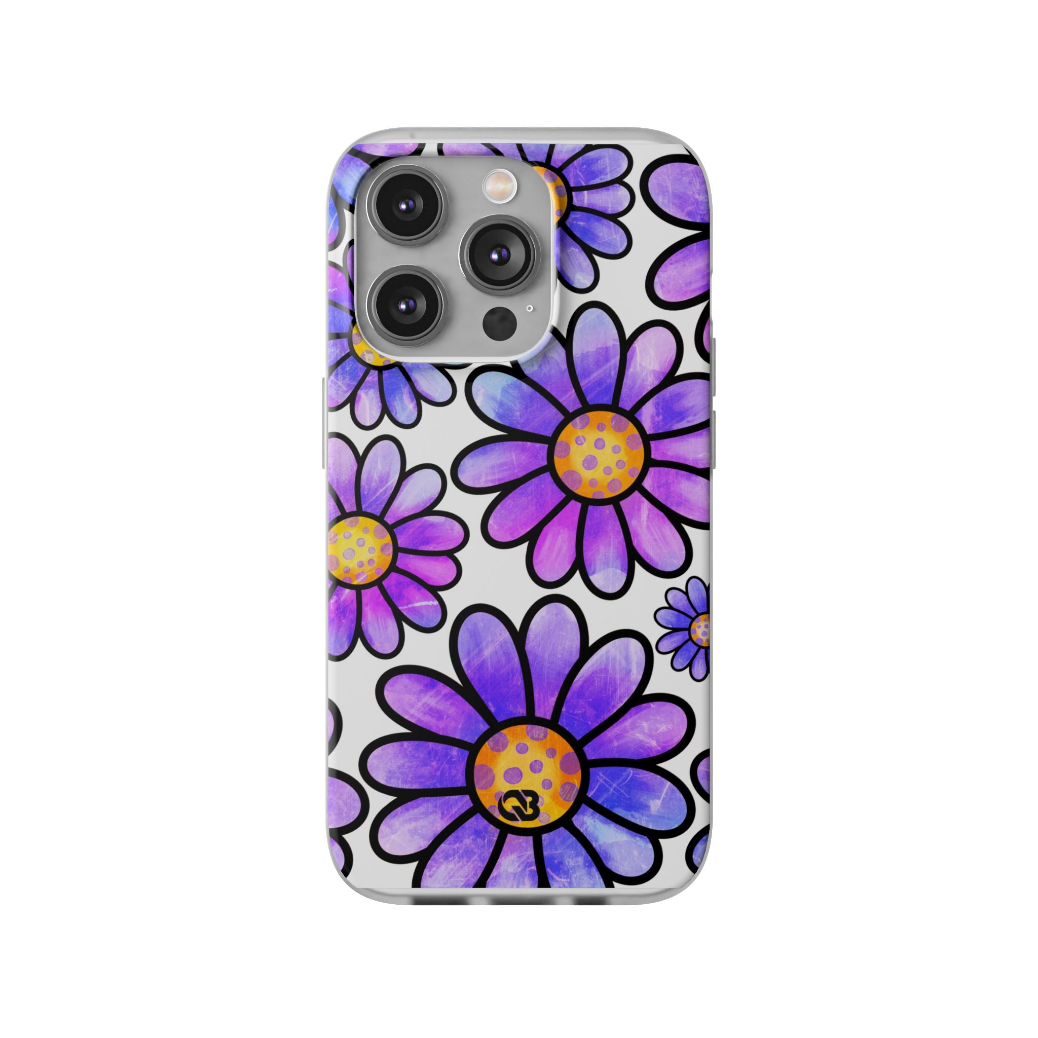 Violet Grunge Bloom · Soft Hoesje voor iPhone