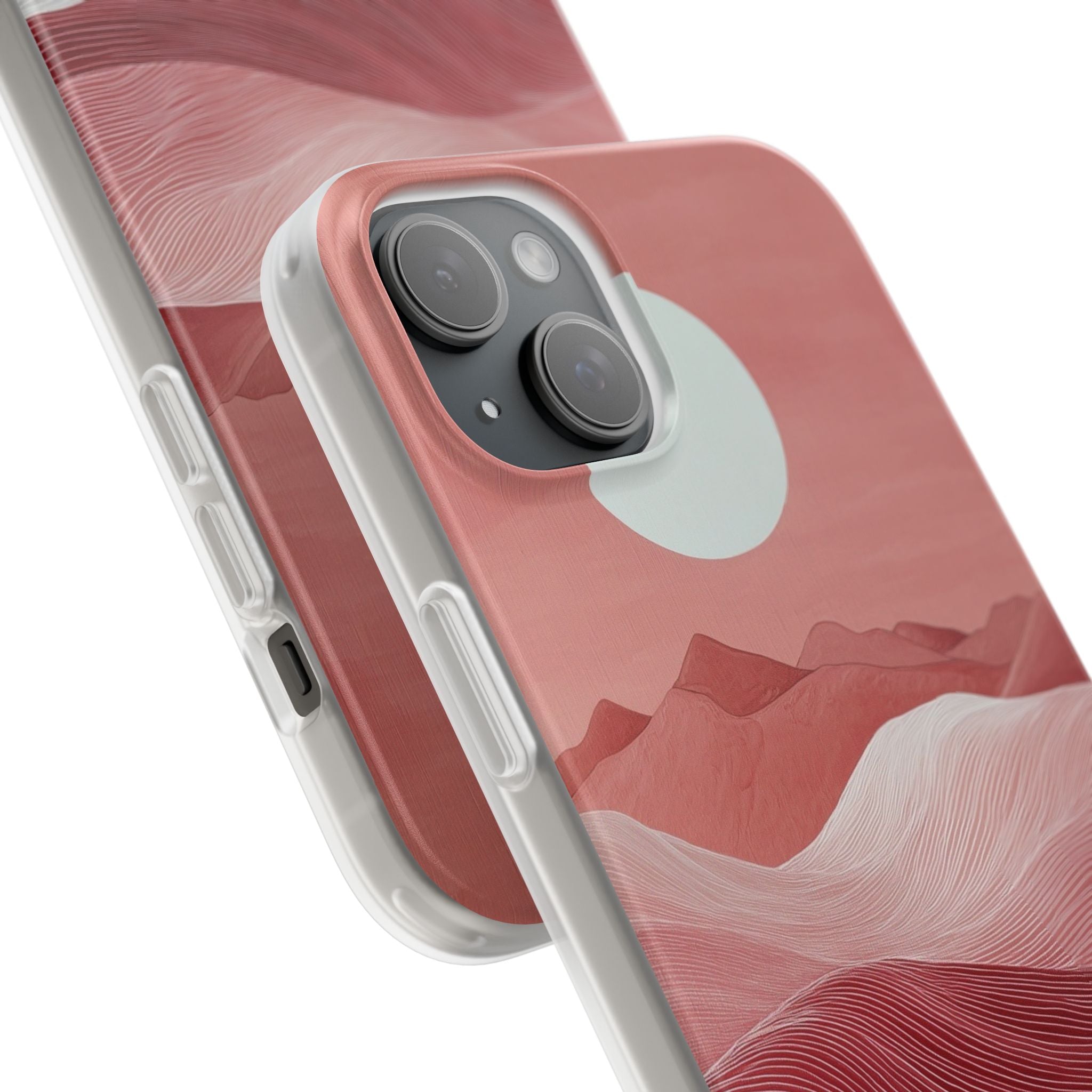 Crimson Dune Horizon · Soft Telefoncover for iPhone