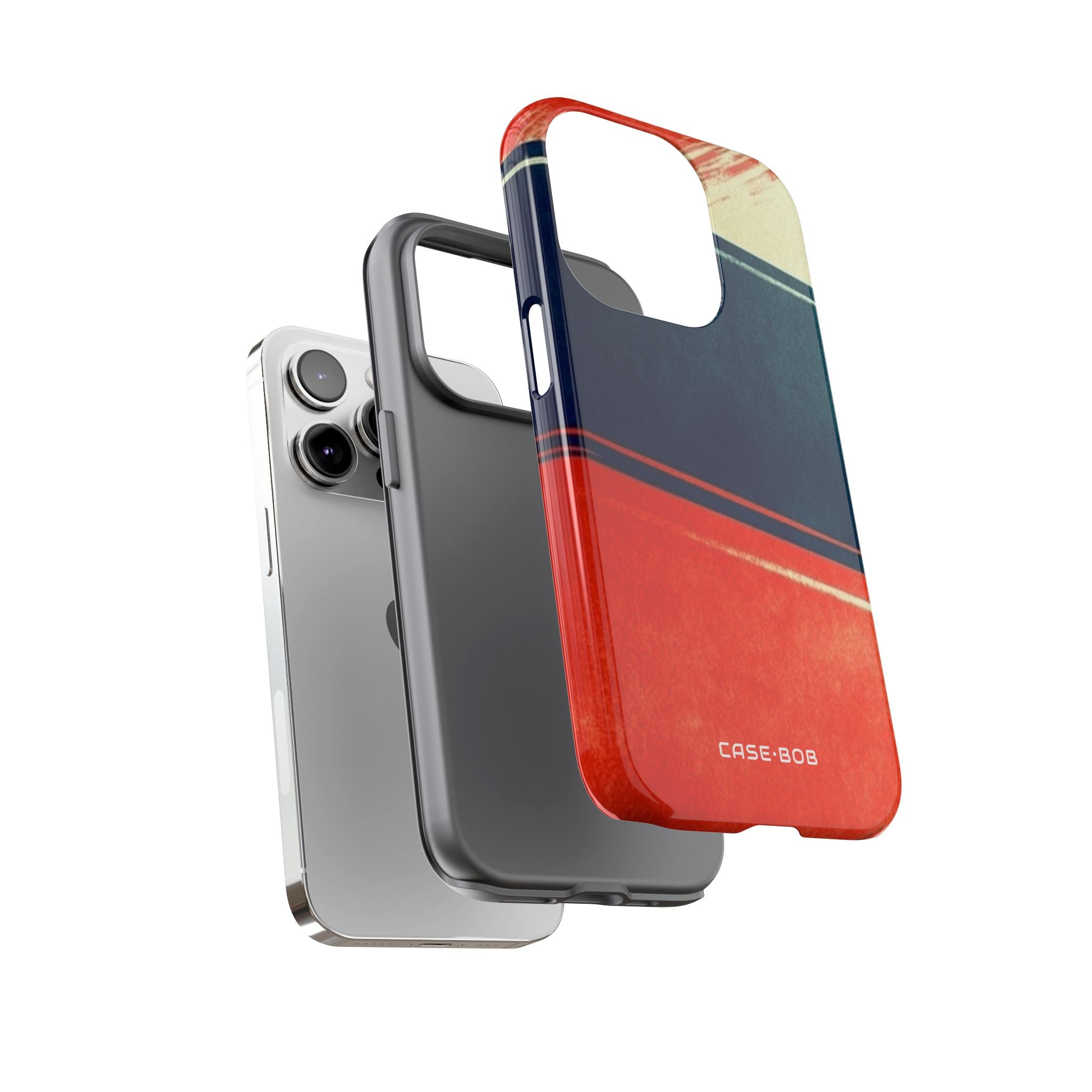 Blau diagonale Bewegung iPhone 14 Pro Case - Tough