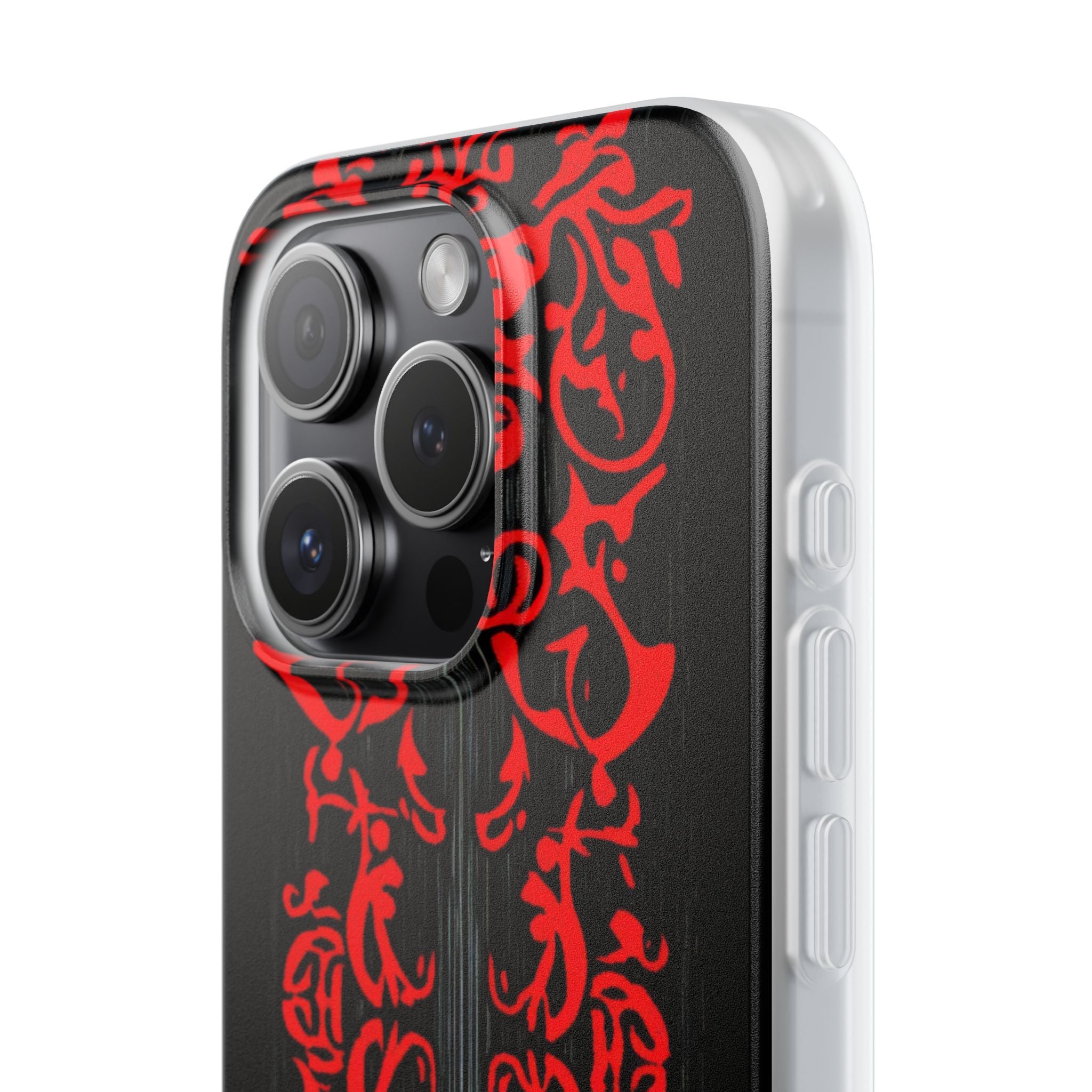 Crimson Spiral iPhone 15 Pro Case - Soft