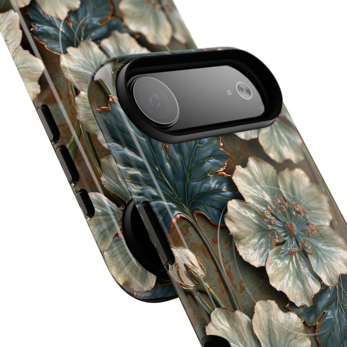 Gilded Blossom Reverie · Tough 2.0 Magnetic Phone Case for iPhone · Teal