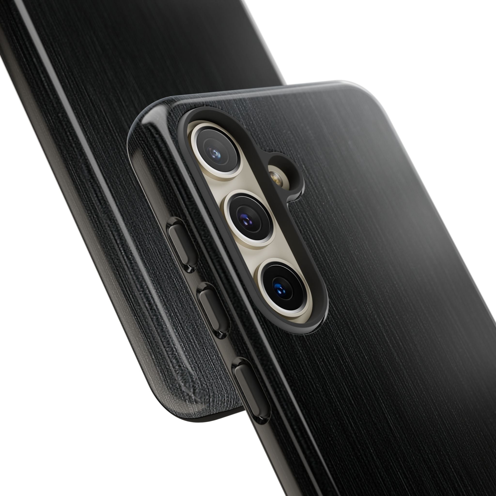 Black Tough Phone Case for Samsung - Brushed Obsidian Slate