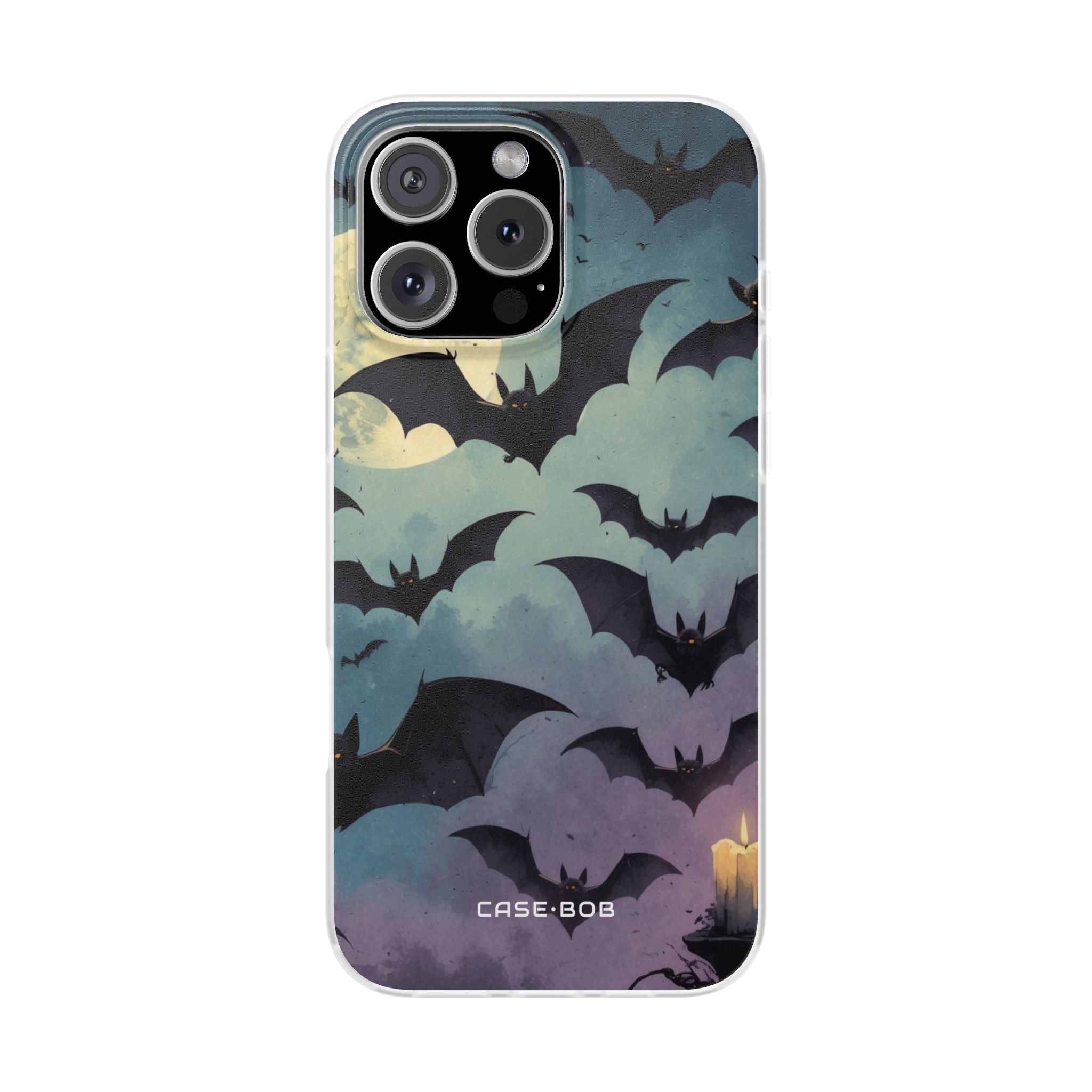 Leuchtender Fledermaus-Schwarm iPhone 16 Pro Max Case - Soft