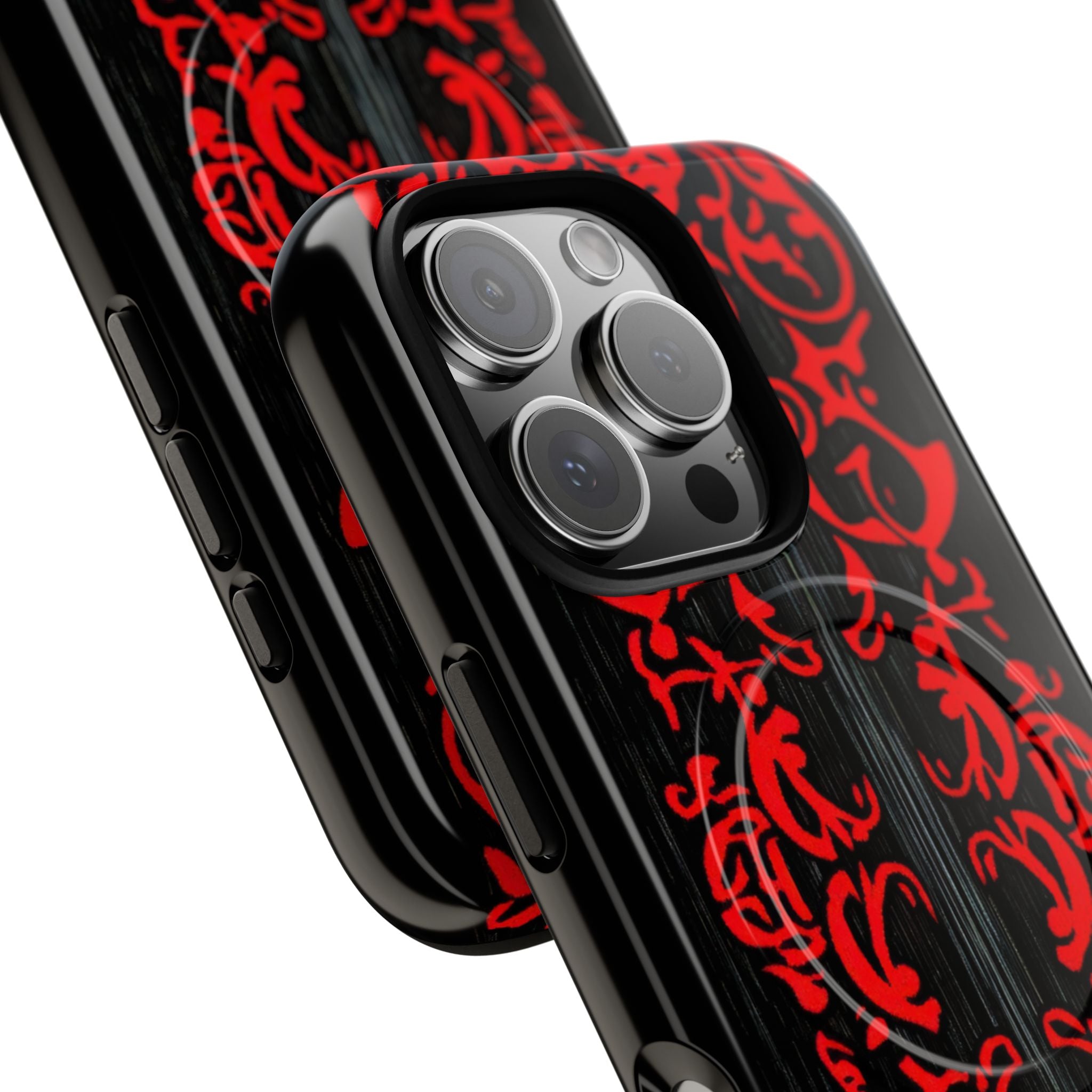 Crimson Spiral iPhone 16 Pro Case - Tough+