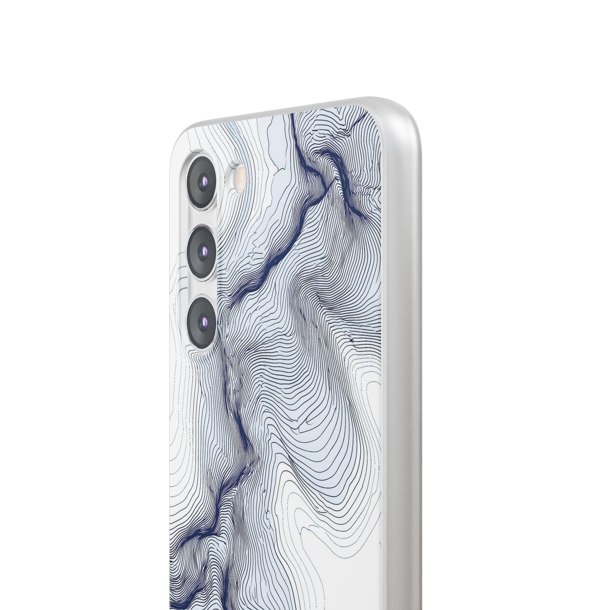 White Lite Phone Case for Samsung - Nordic Ridge Topo