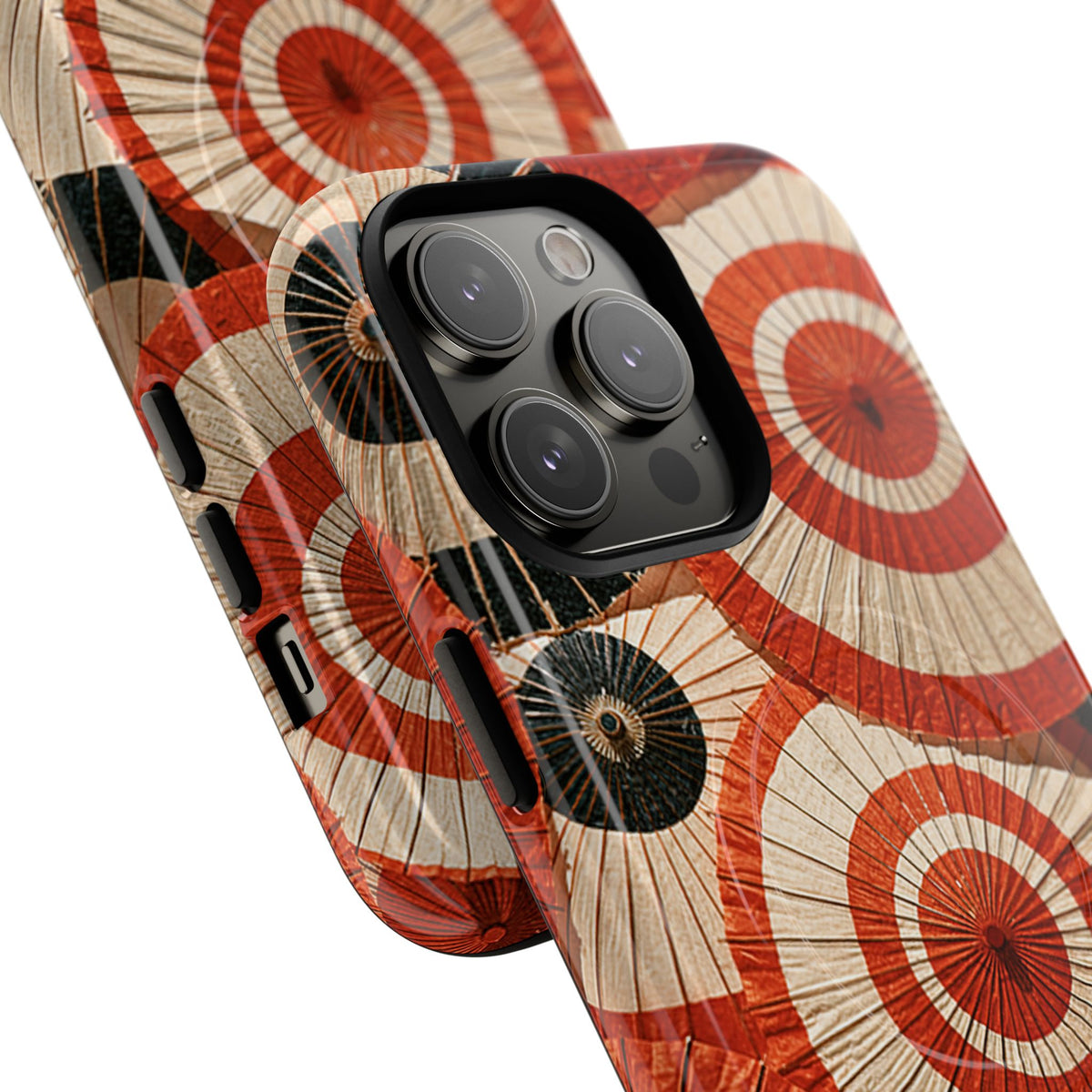 Vermilion Wagasa Motif · Tough 2.0 Magnetic Phone Case for iPhone · Red