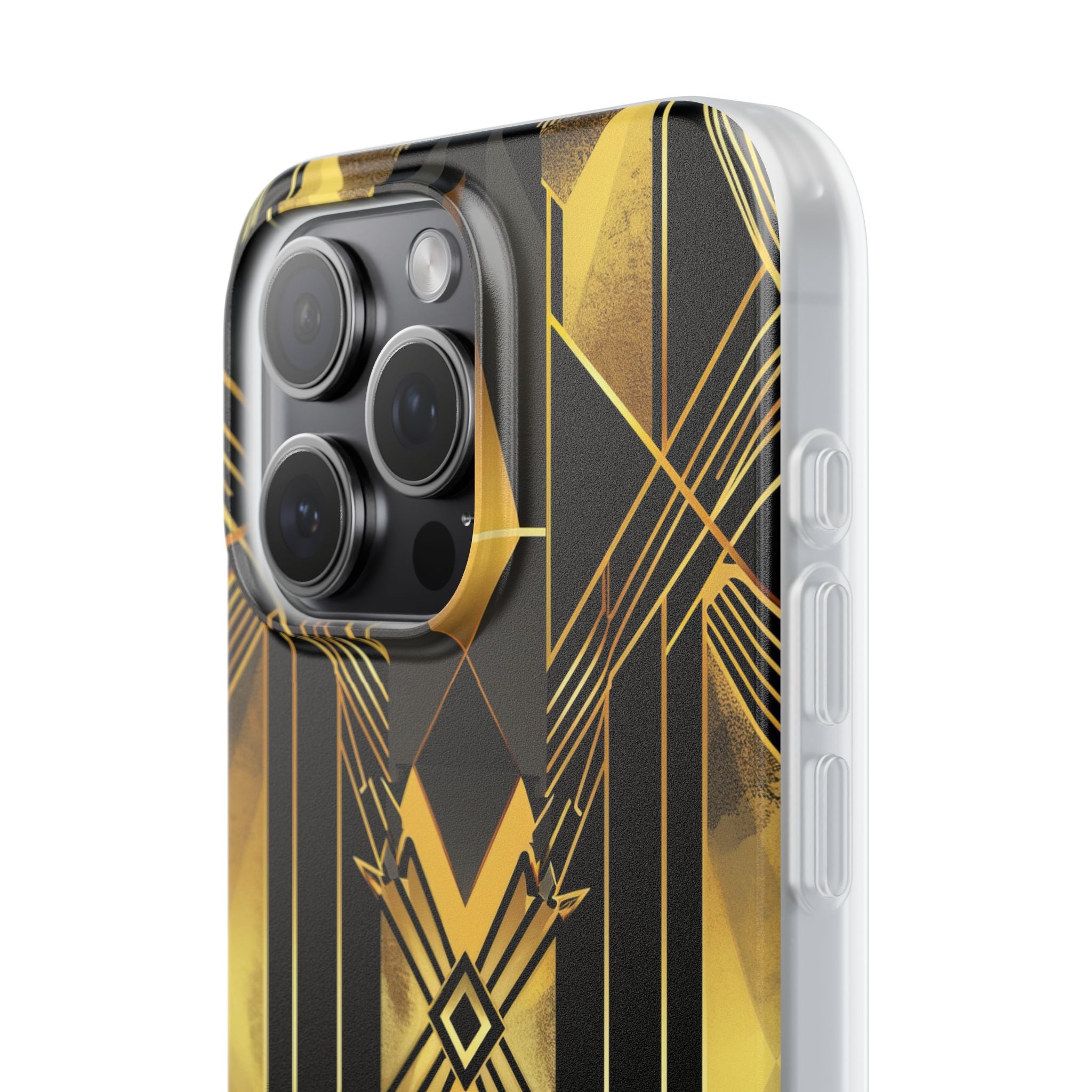Golden Diamond Radiance iPhone 15 Pro Max Case - Soft