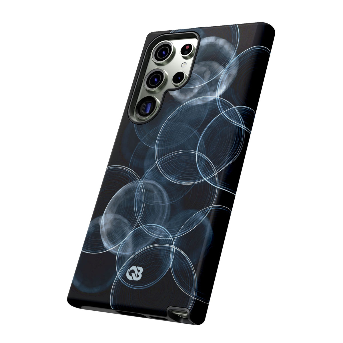 Blue Tough Phone Case for Samsung - Cyan Pulse Ripple