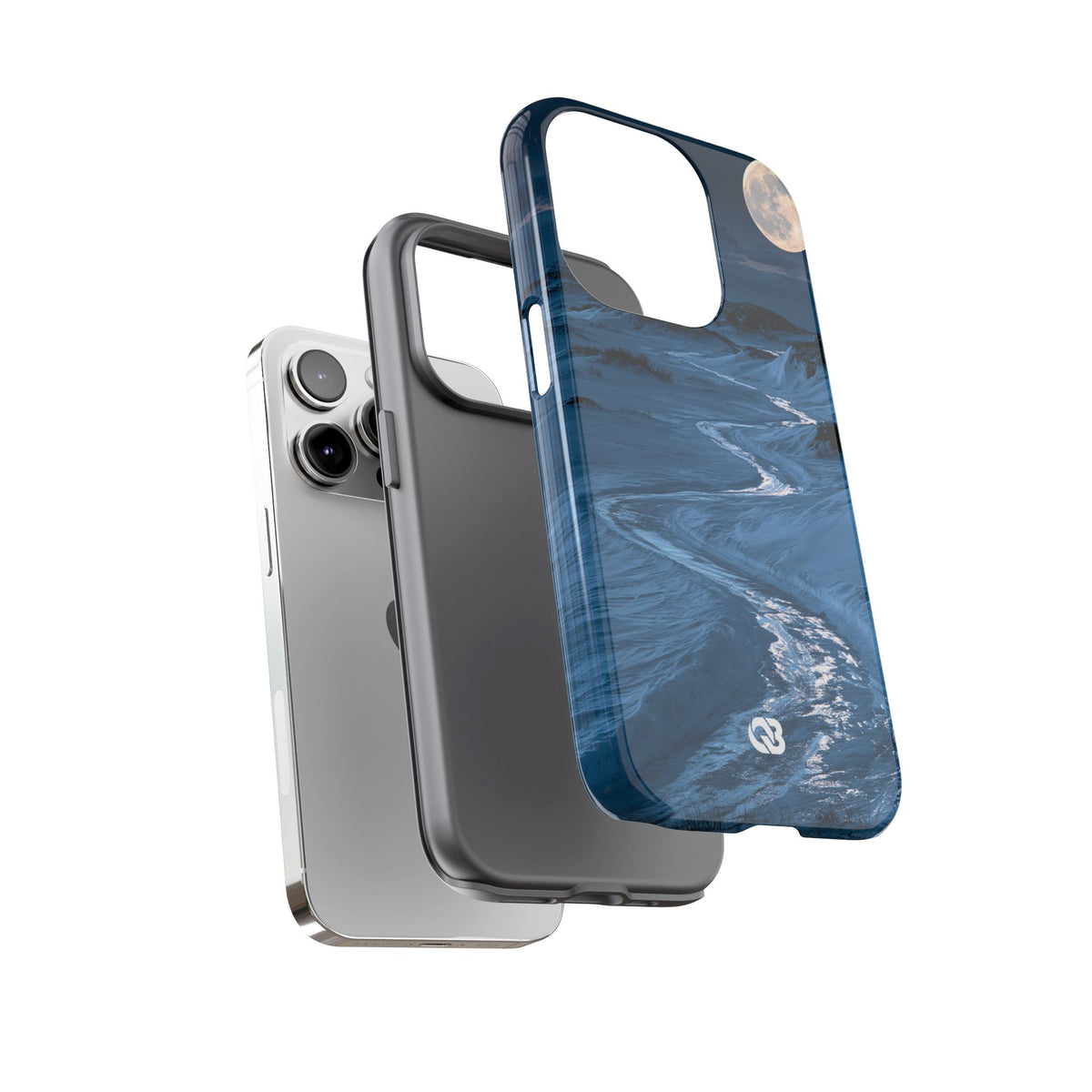 Arctic Moon Drift · Tough Phone Case for iPhone · Blue