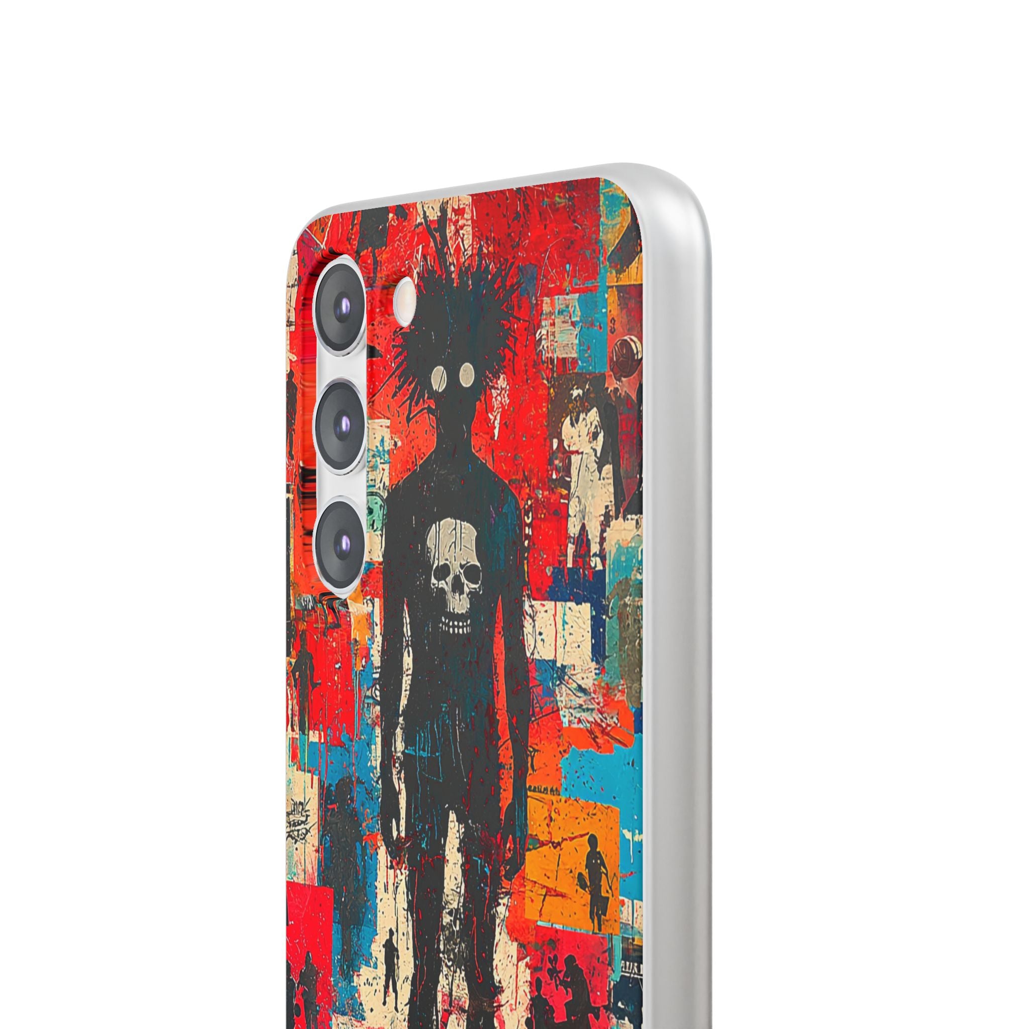 Spiky Skull Silhouette Samsung S23 Plus Case - Soft