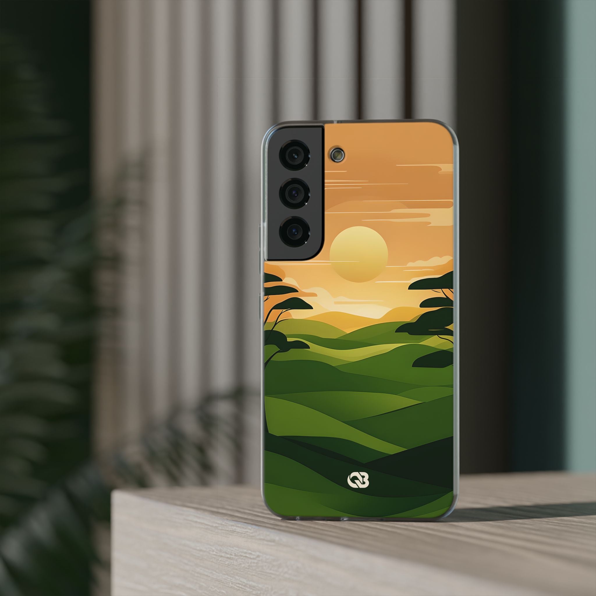 Verdant Horizon Sun · Soft Phone Case for Samsung