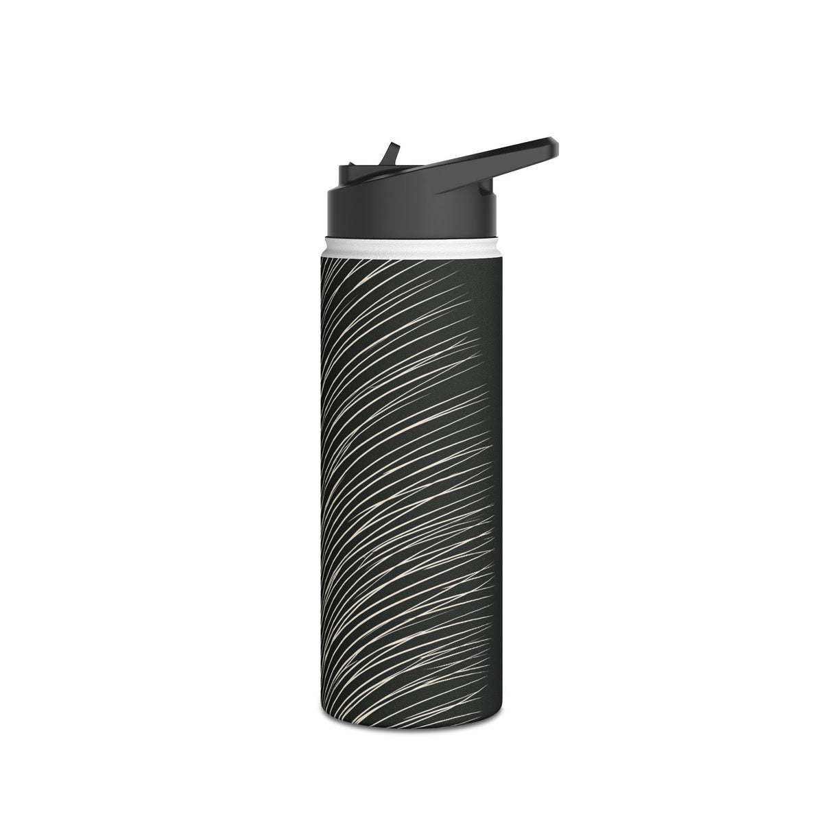 Minimal Frond Study · Insulated Water Bottle · Black