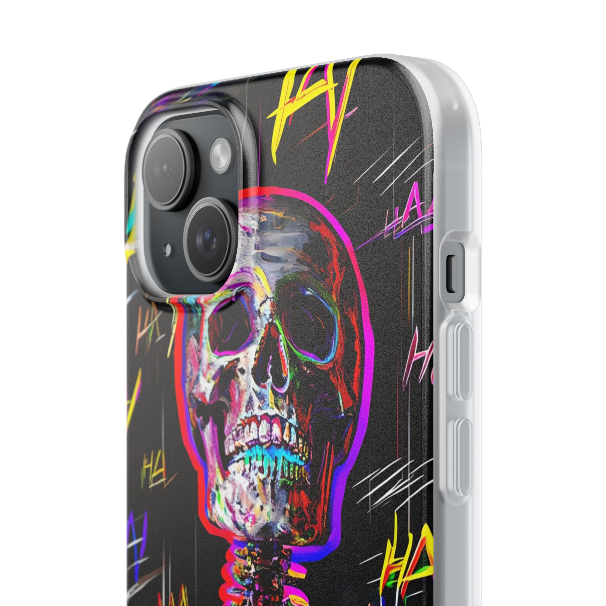Neon Glitch Skeleton · Soft Handyhülle für iPhone