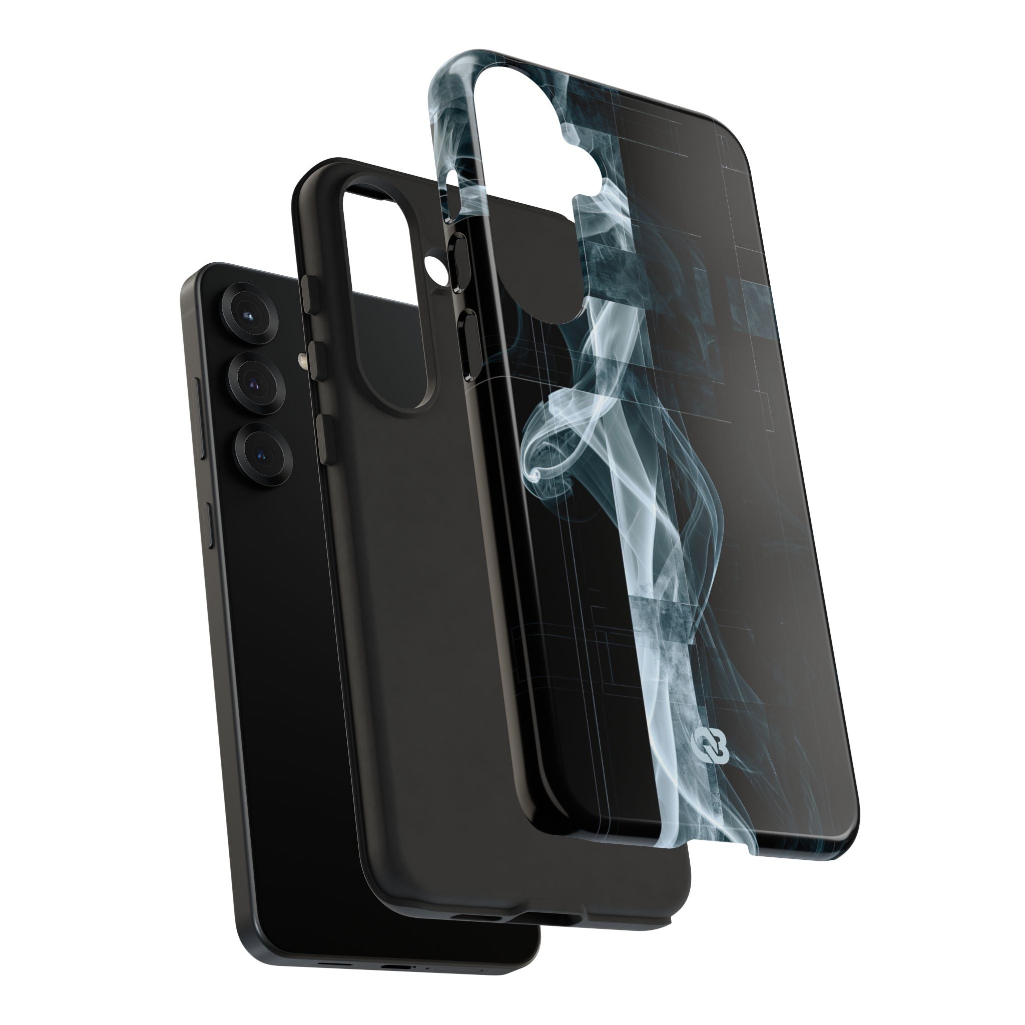 Black Tough Phone Case for Samsung - Arctic Vapor Grid