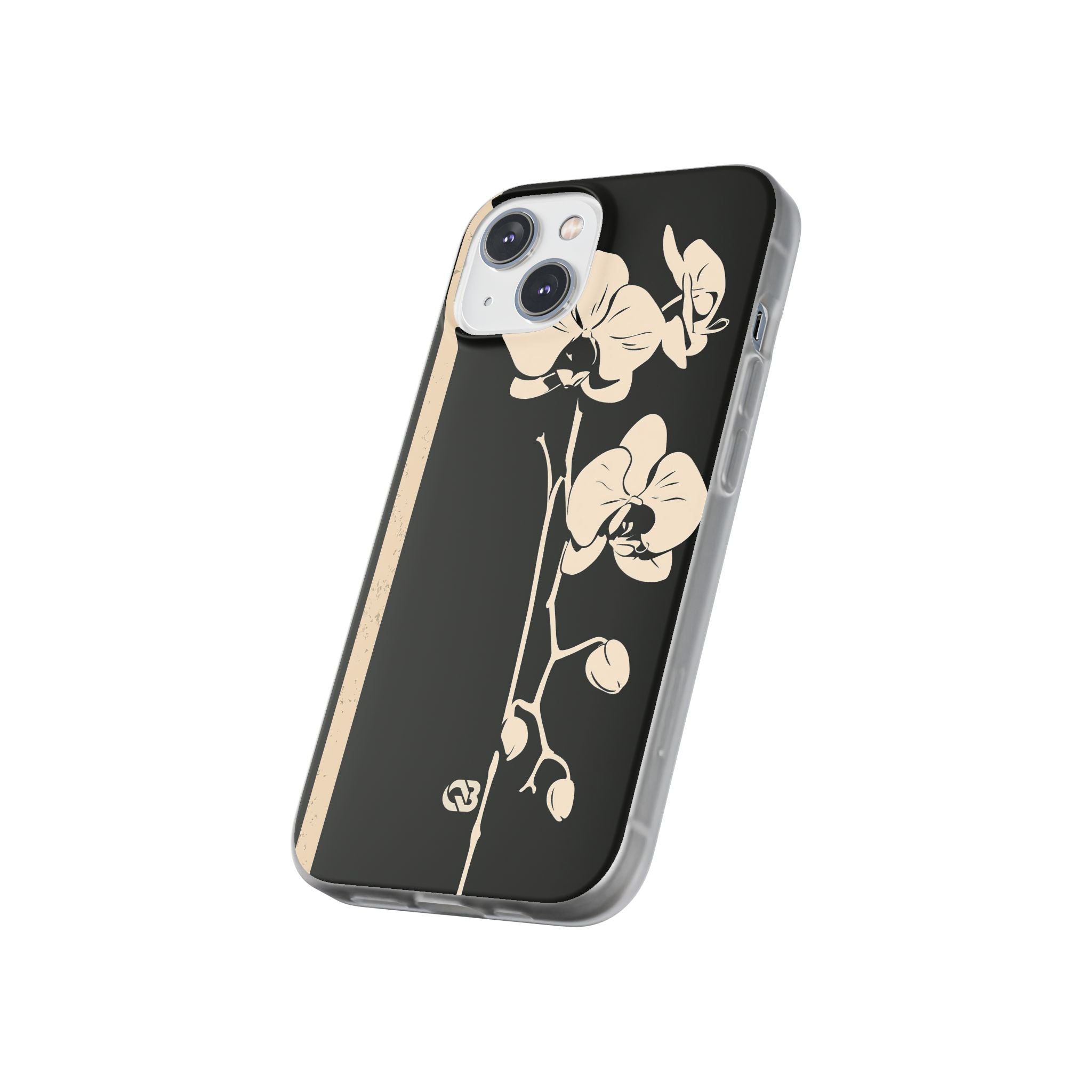 Black Lite Phone Case for iPhone - Obsidian Bone Orchid