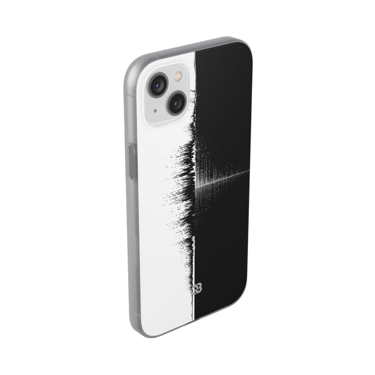 Black Lite Phone Case for iPhone - Static Signal Split
