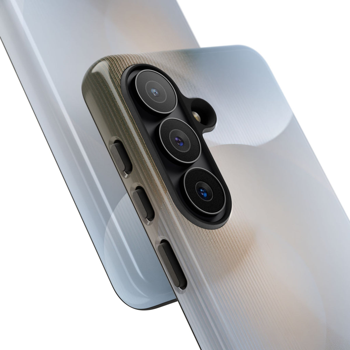 White Tough Phone Case for Samsung - Frosted Ribbed Sphere