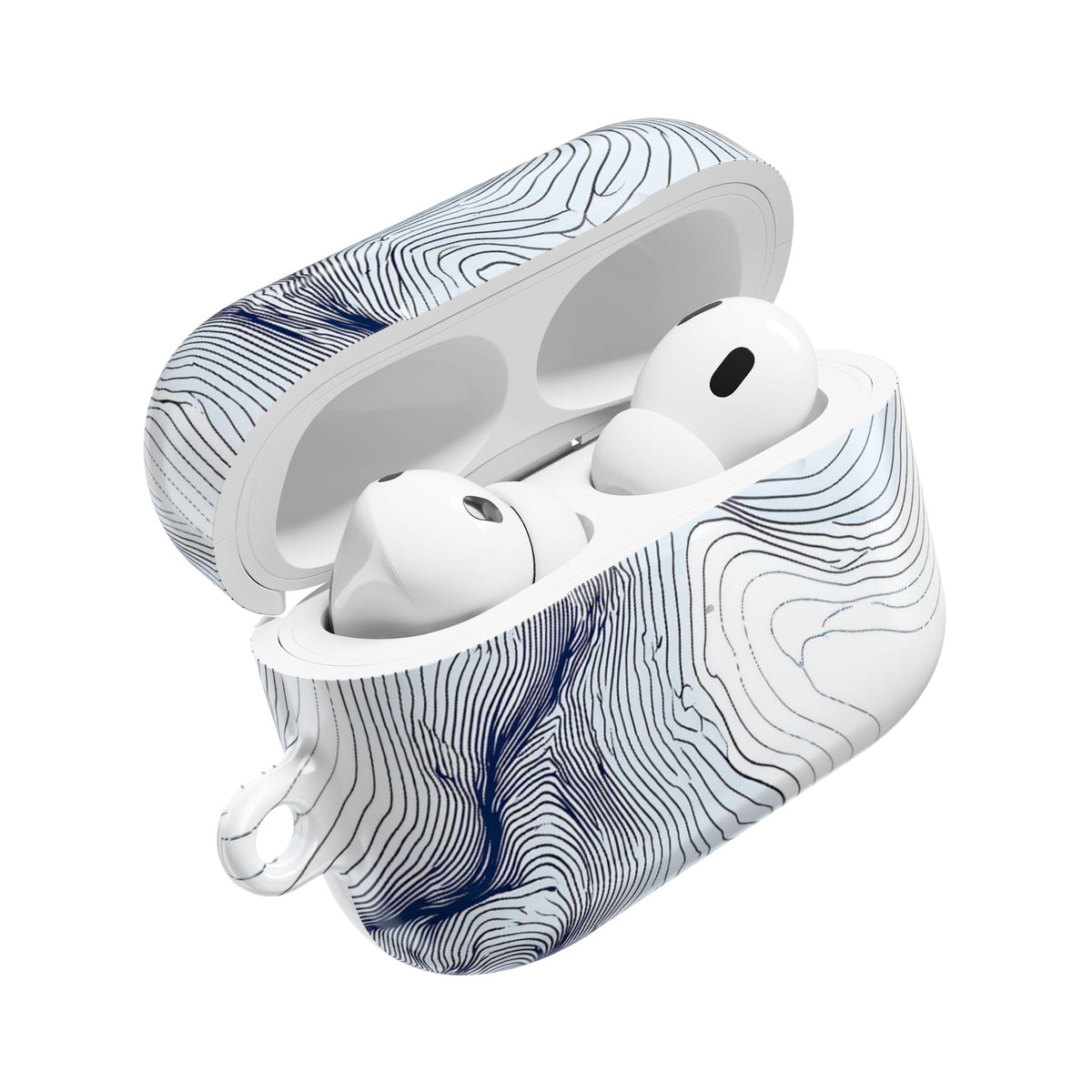 Nordic Ridge Contour · Hard Case for AirPods & AirPods Pro · White