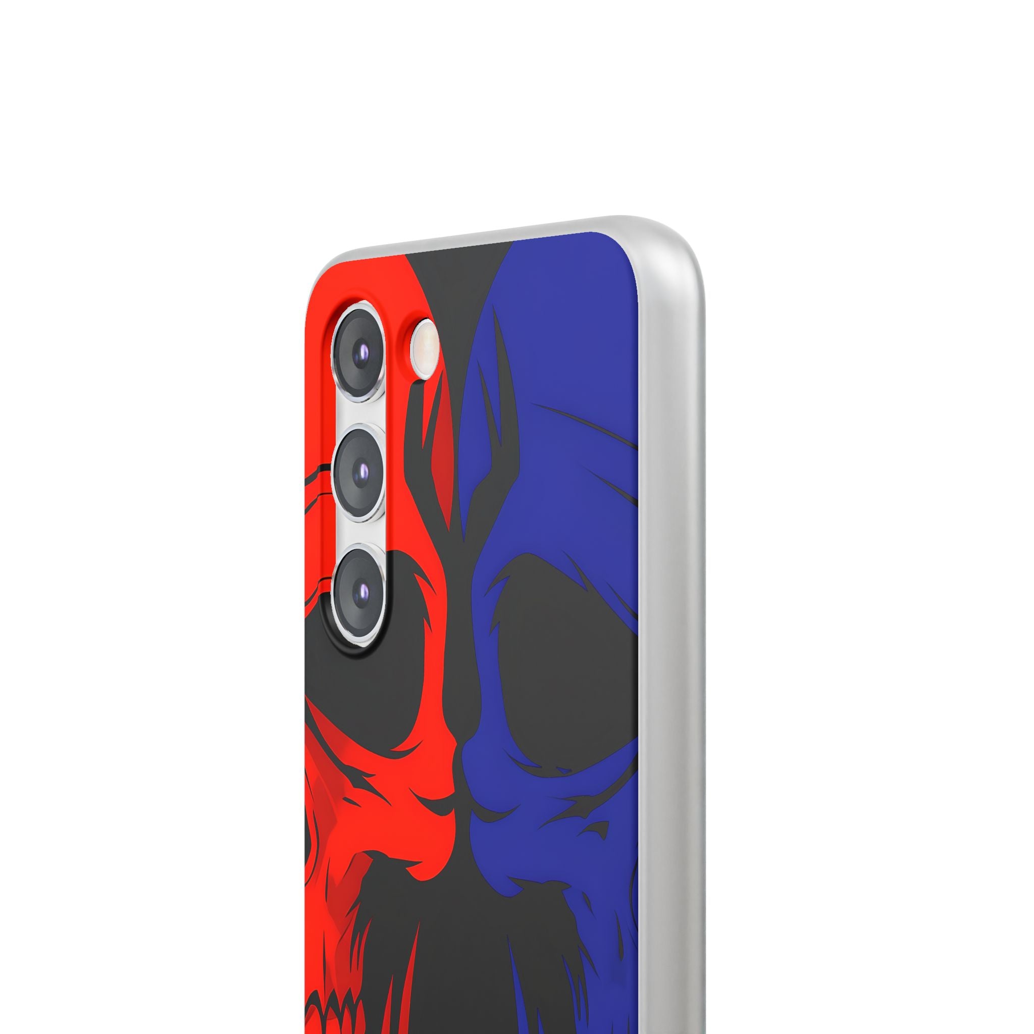 Crimson Cobalt Skulls · Soft Phone Case for Samsung