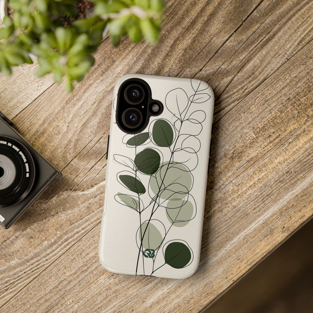 Eucalyptus Foliage Study · Tough Phone Case for iPhone · Green