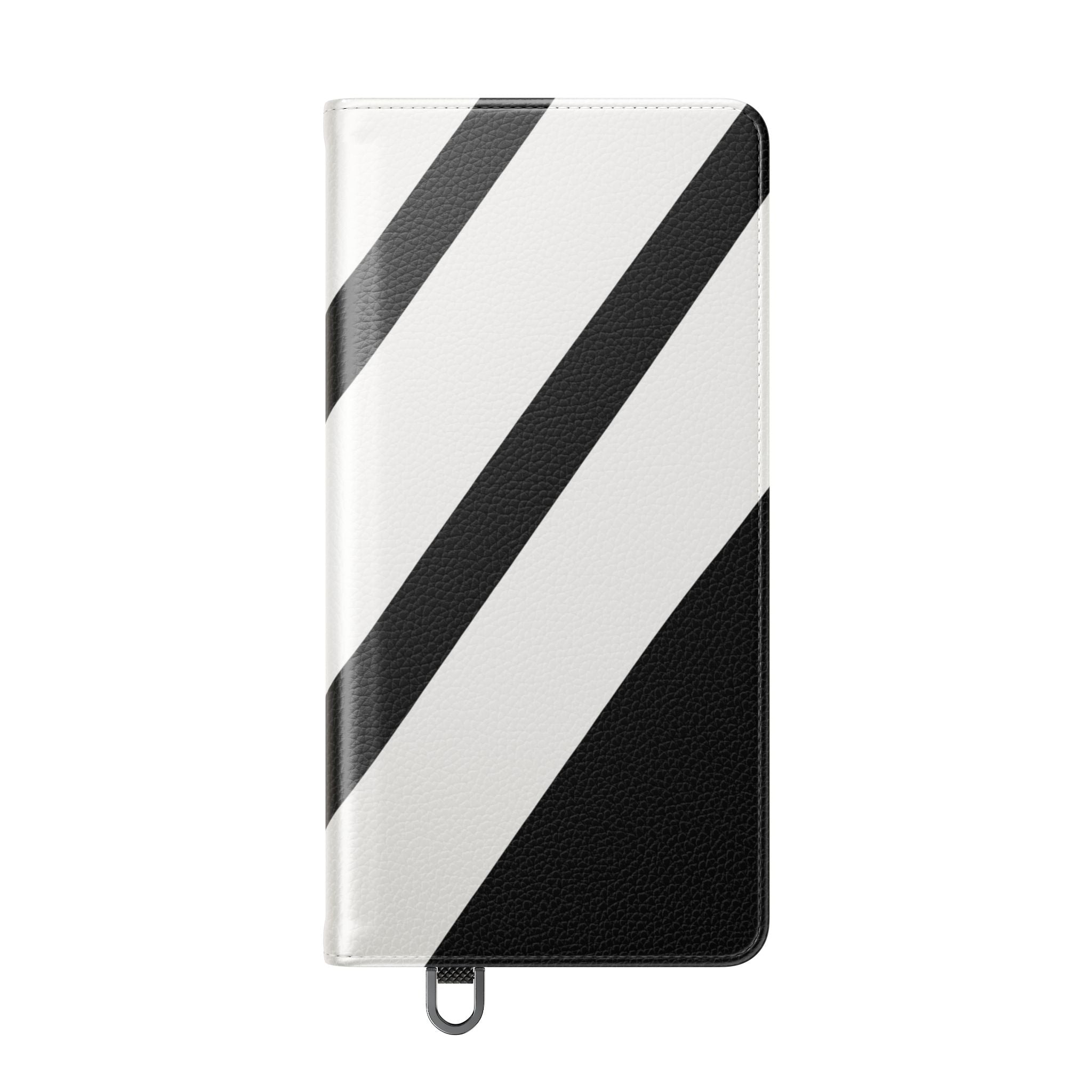 Diagonal Stripes BlackWhite - Samsung S25 Ultra Case - Wallet