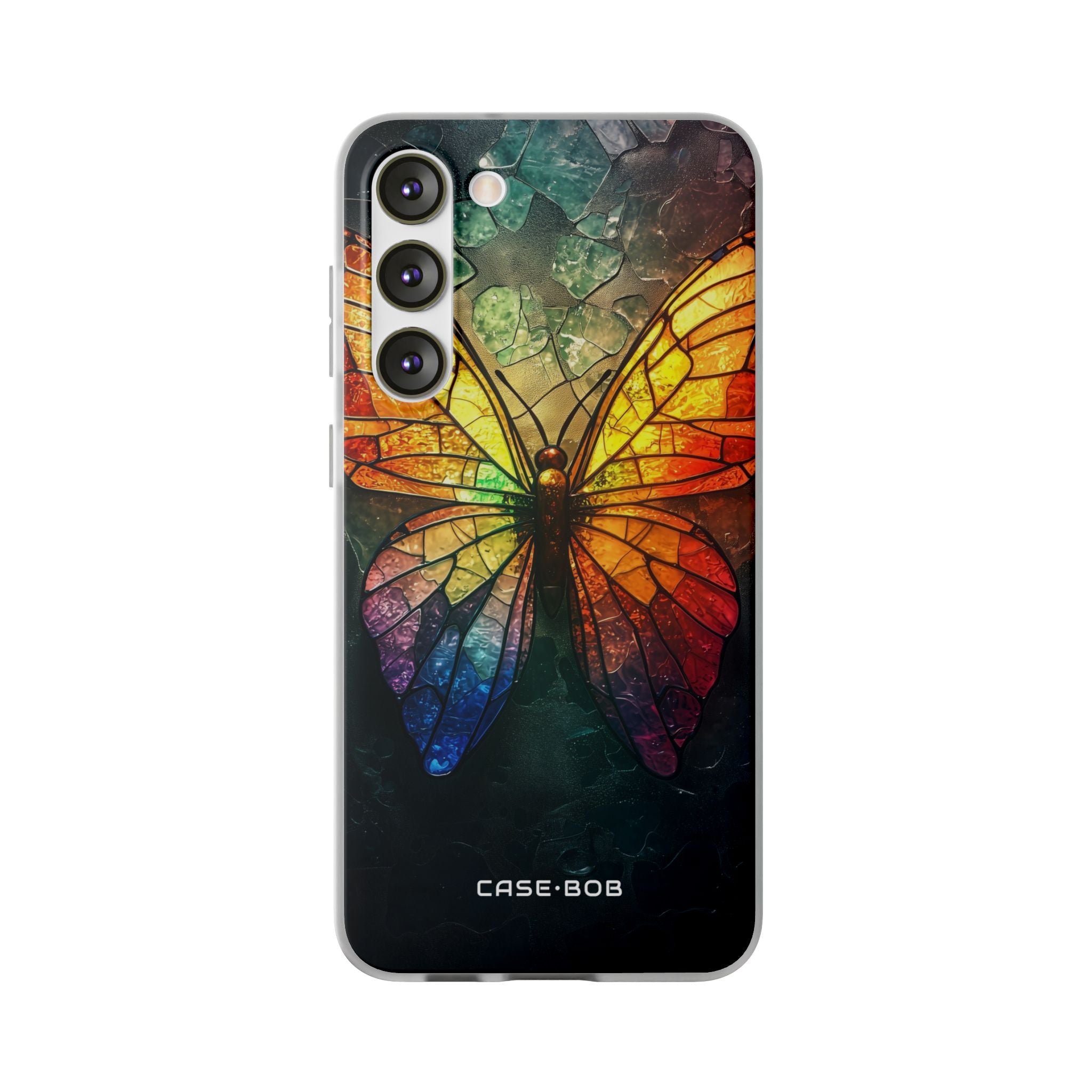 Stained Glass Butterfly Samsung S23 Plus Case - Soft