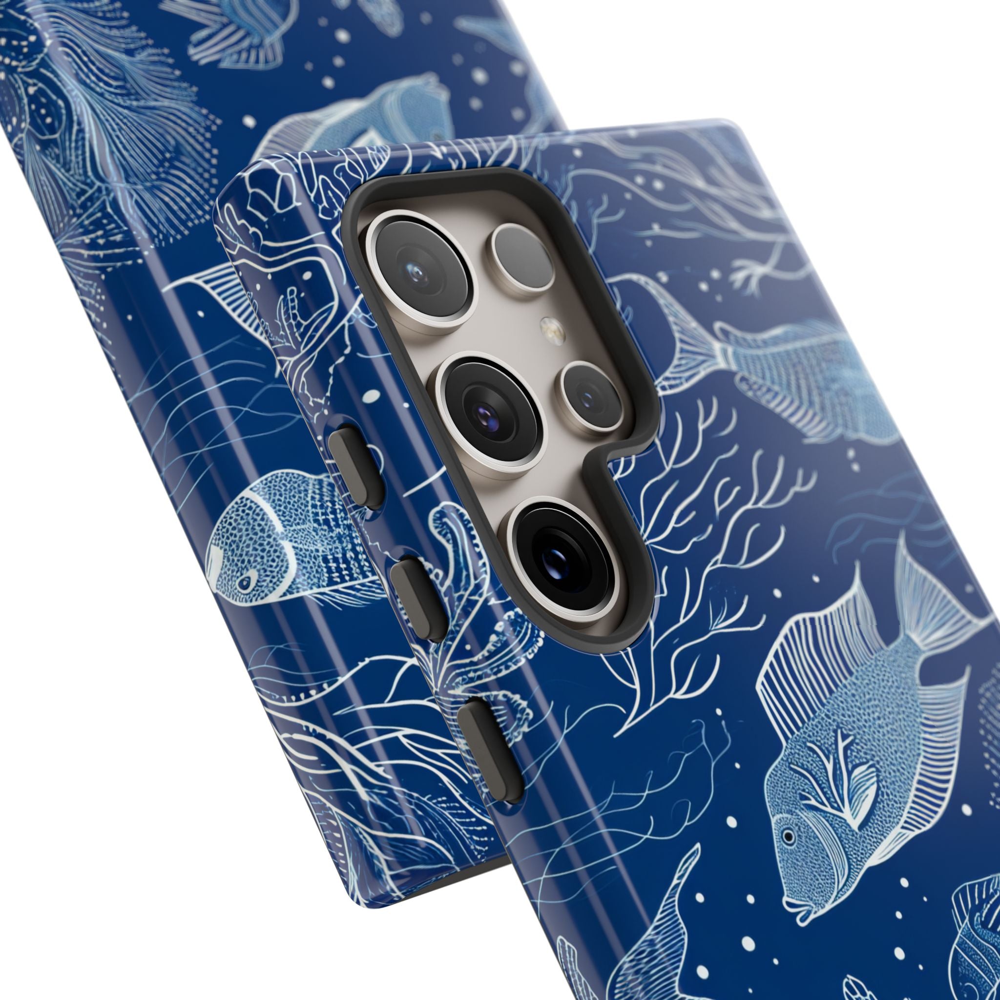 Navy Scale Reef Samsung S24 Ultra Case - Tough