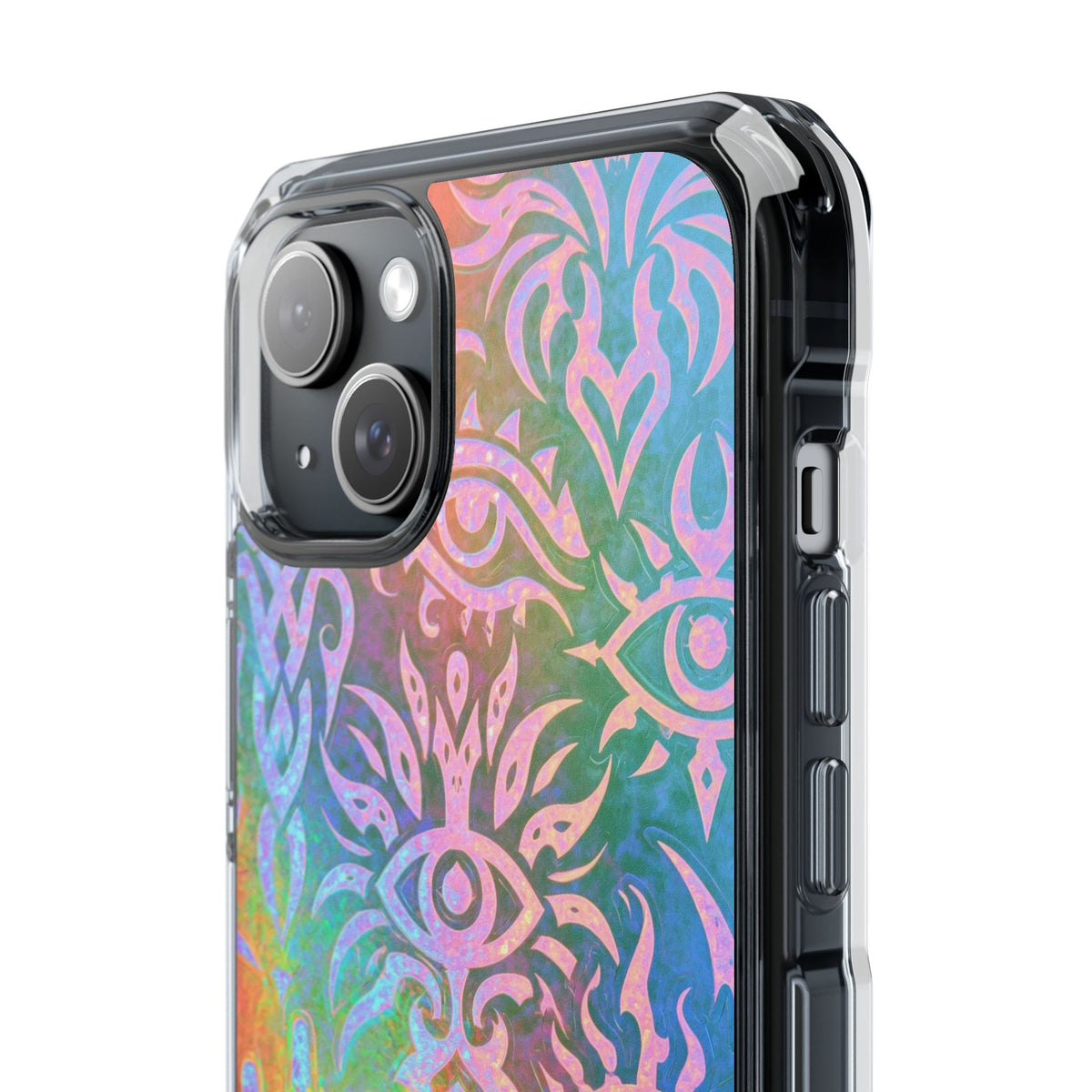 Chromatic Mystic Sigil · Clear Impact Magnetic Phone Case for iPhone · Blue
