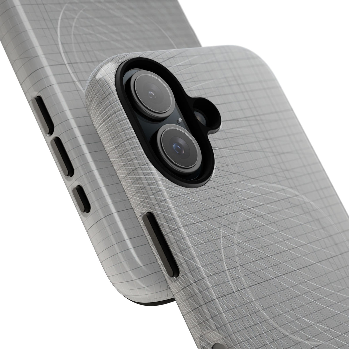 Grey Tough 2.0 Magsafe Phone Case for iPhone - Chrome Mesh Warp