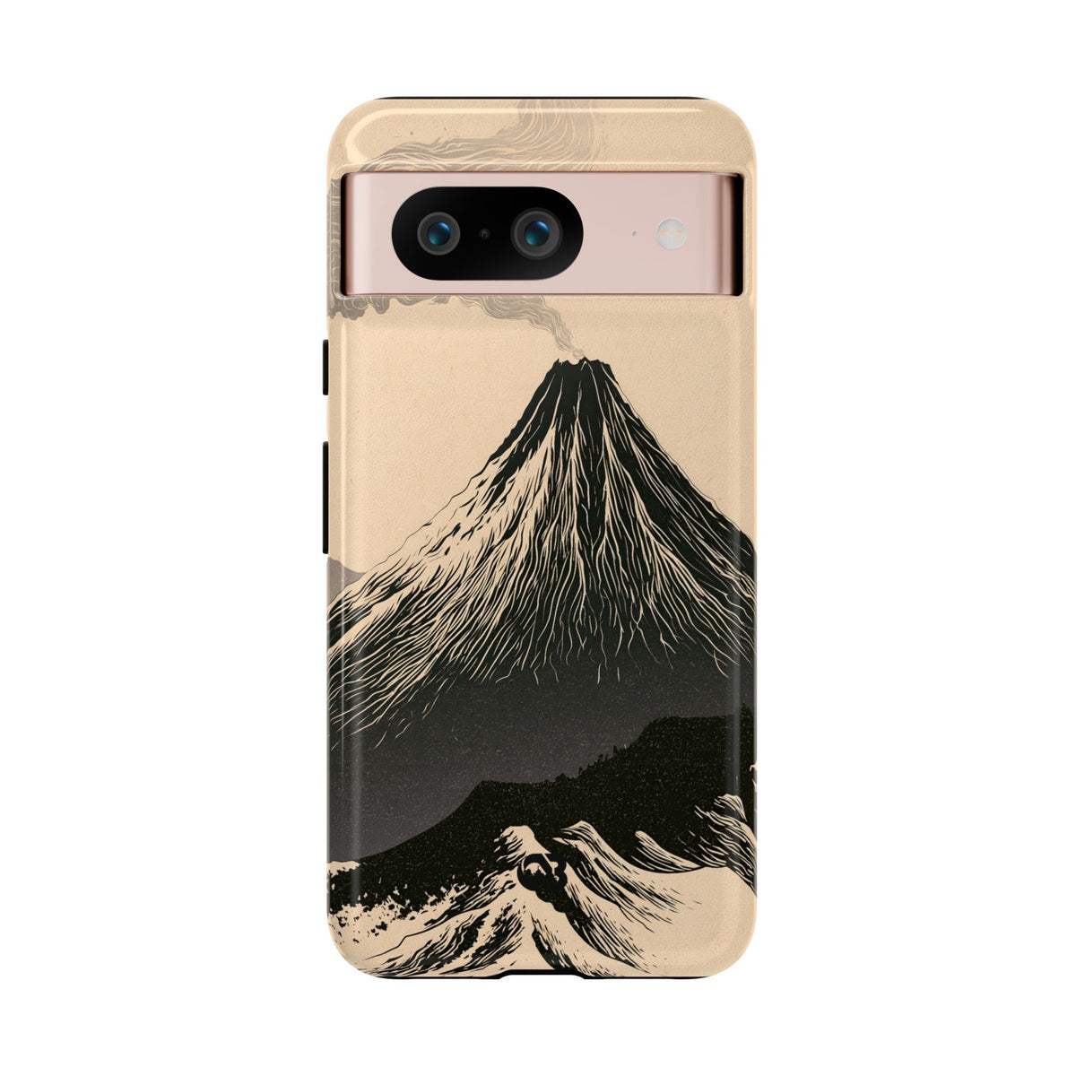 Beige Tough Phone Case for Google Pixel - Obsidian Ink Summit