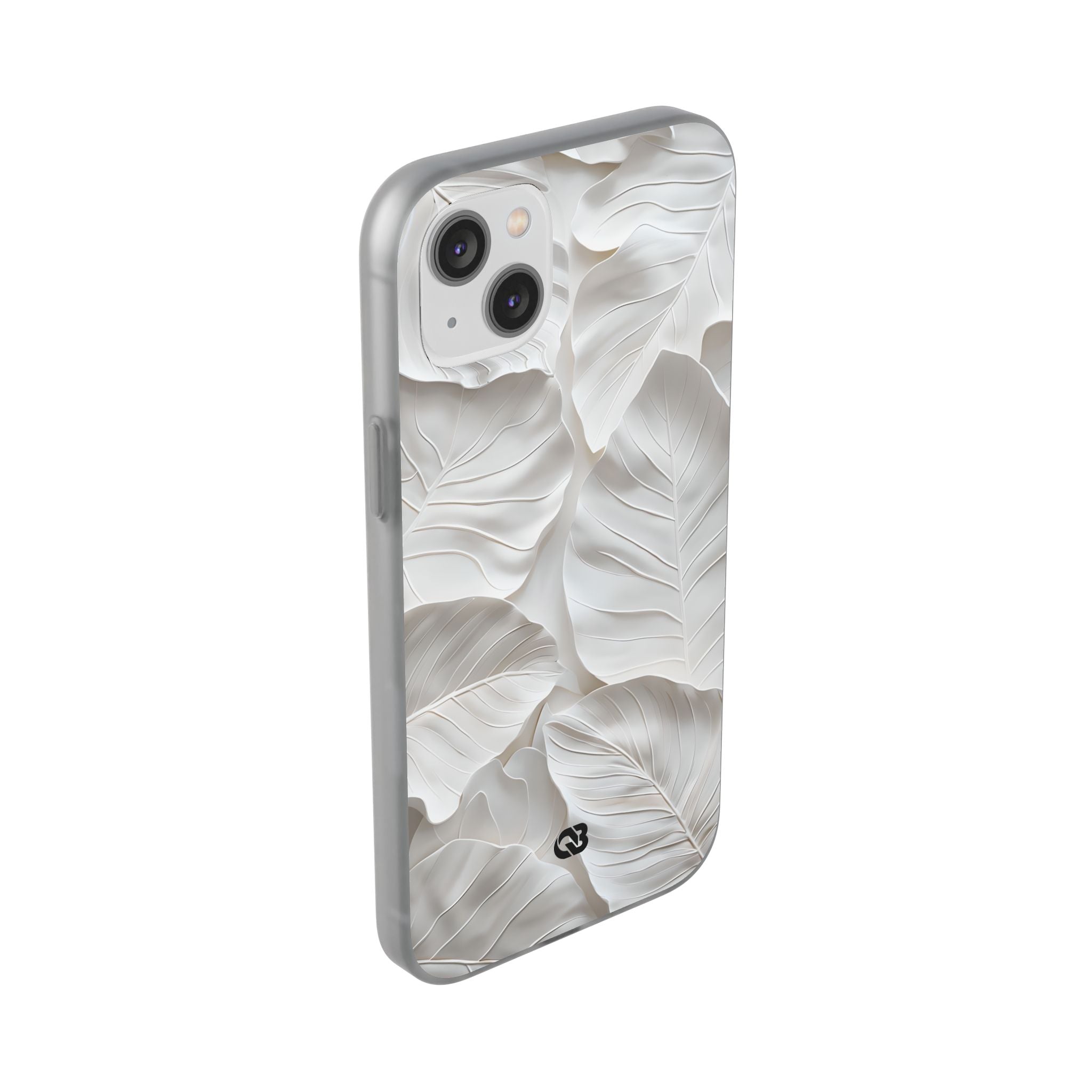Sculpted Ivory Leaves · Soft Phone Case for iPhone