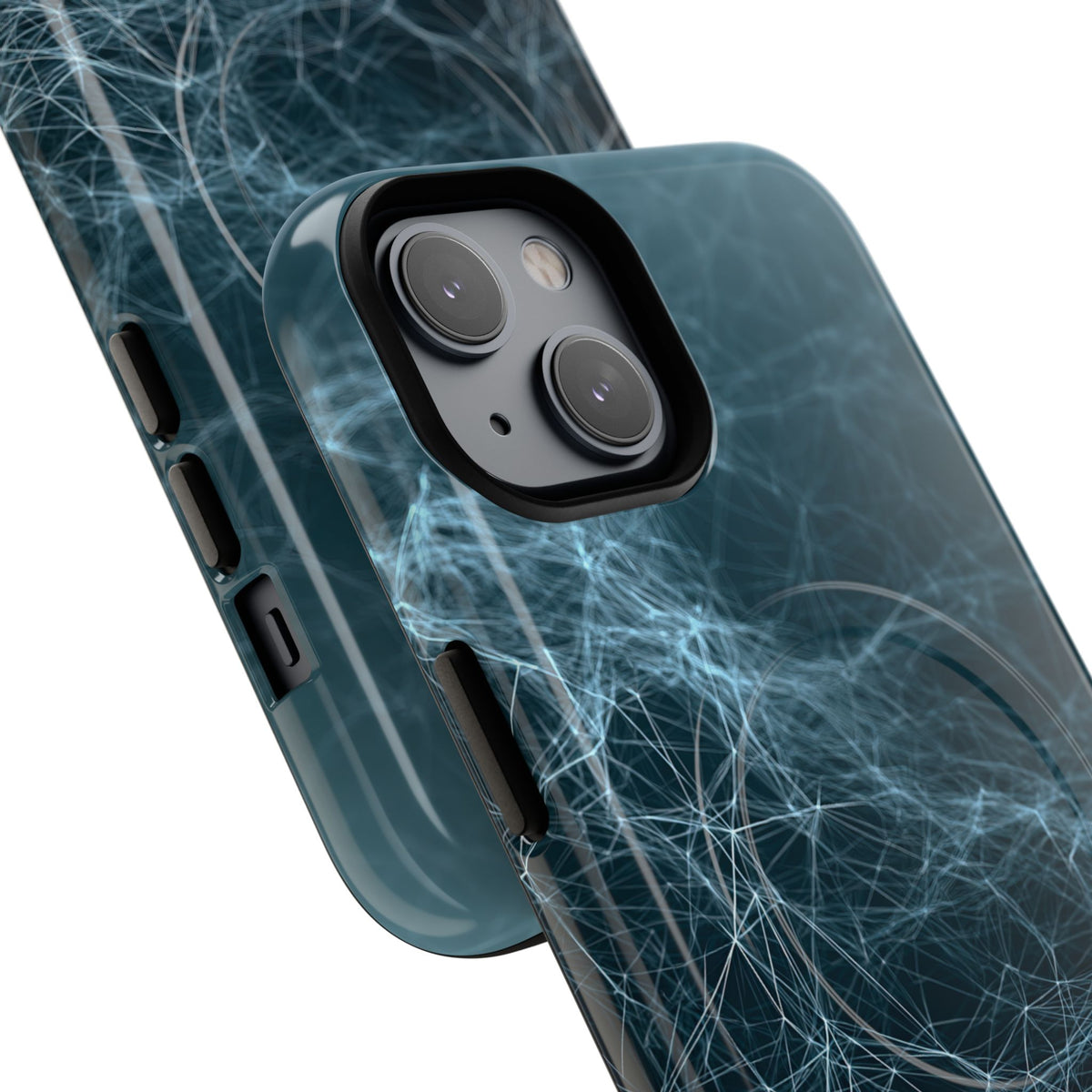 Teal Tough 2.0 Magsafe Phone Case for iPhone - Arctic Neural Mesh