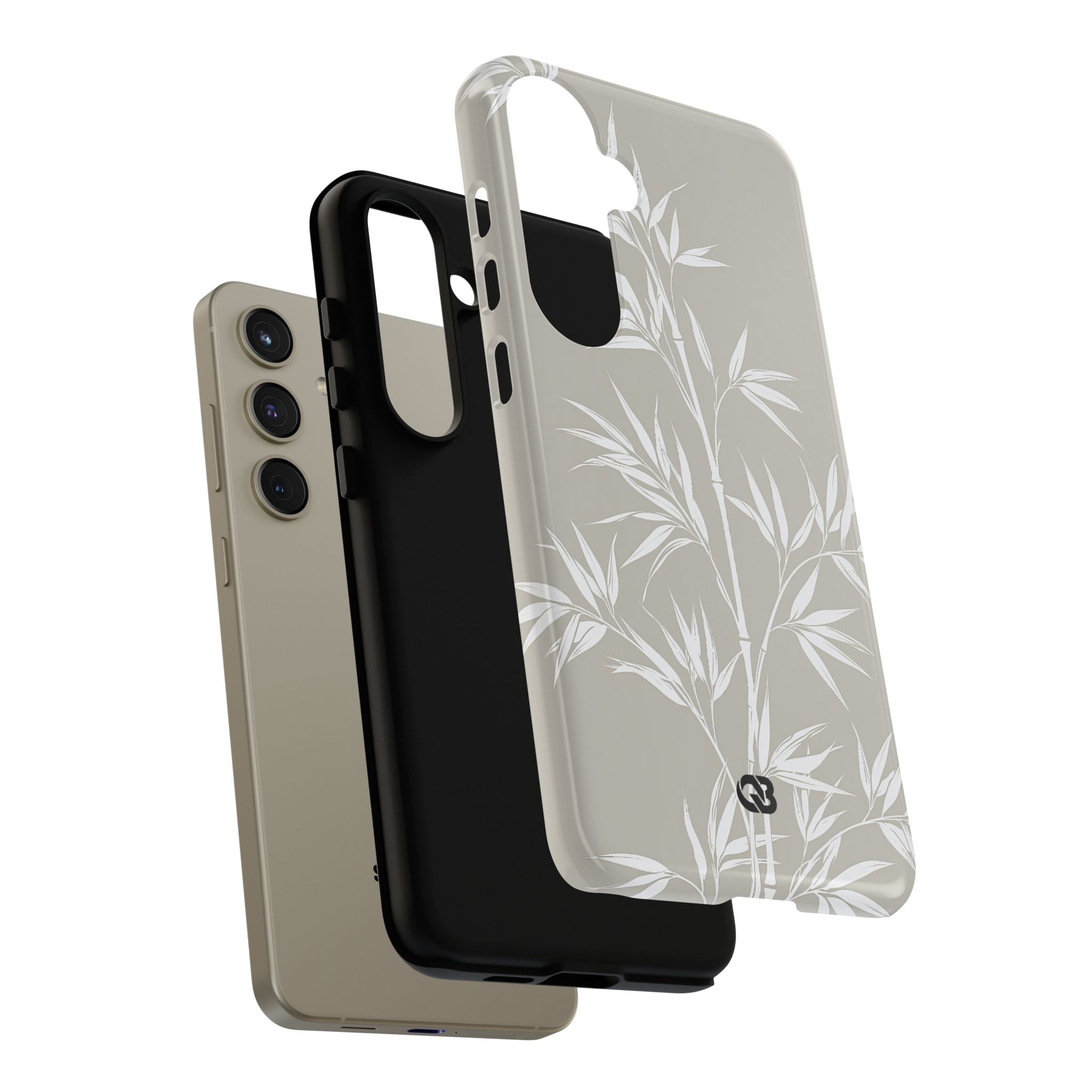 Beige Tough Phone Case for Samsung - Sandstone Bamboo Stalks
