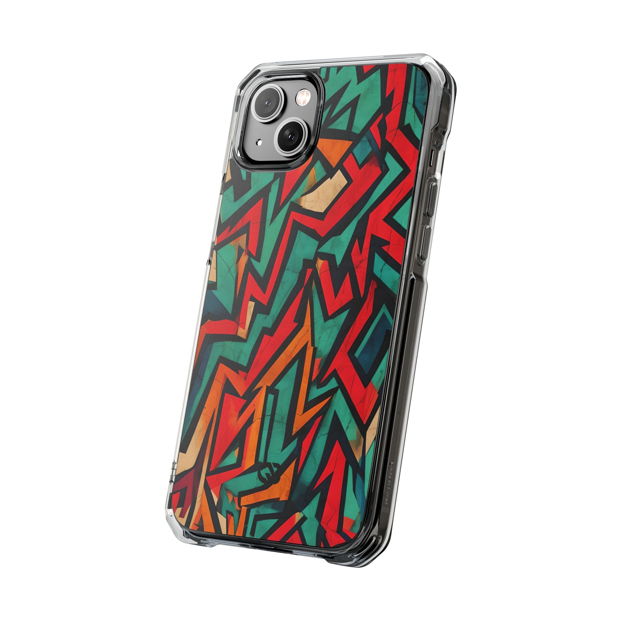 Jagged Teal Static · Impact Phone Case for iPhone · Magsafe