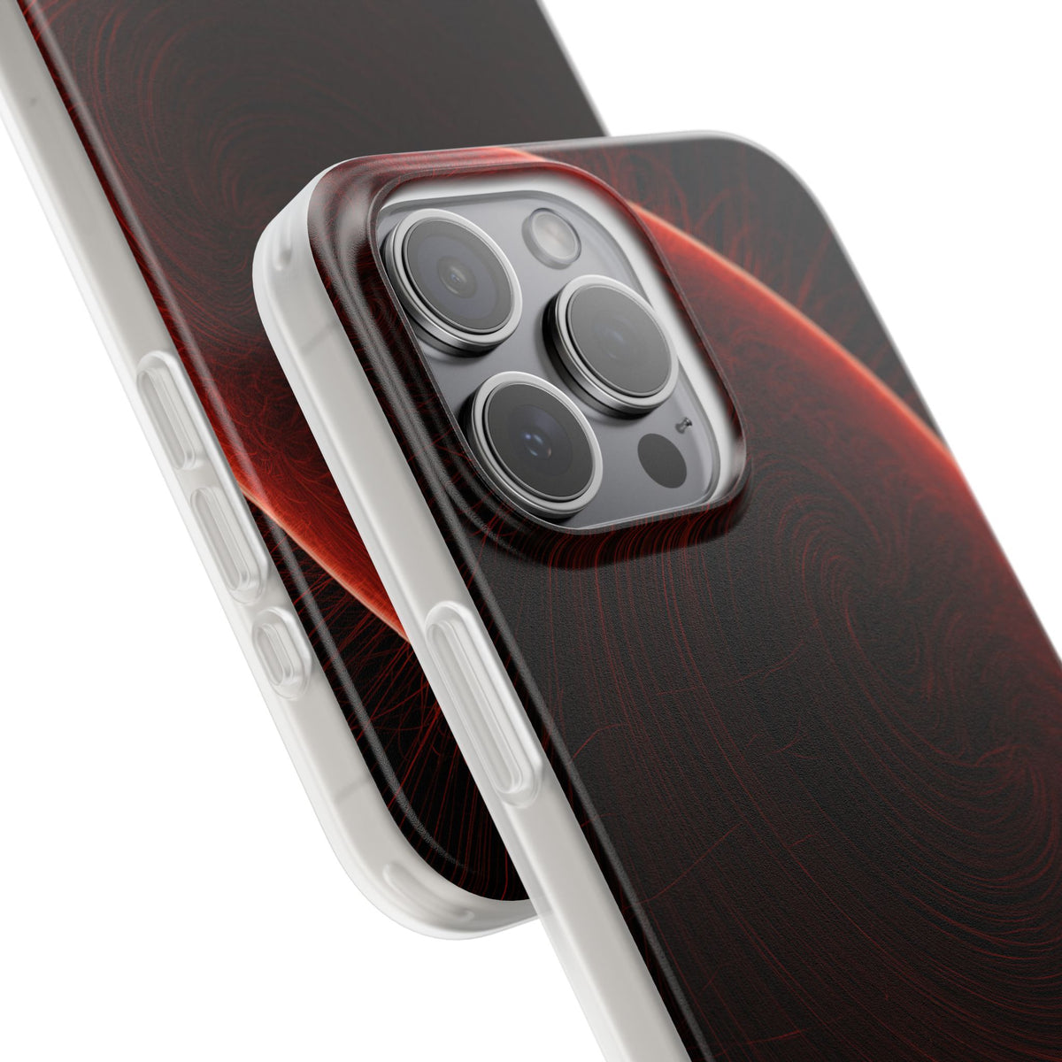 Red Lite Phone Case for iPhone - Crimson Flare Flux