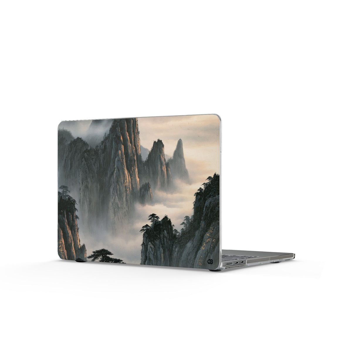 Sacred Mountain Mist · Clear Hard Case for MacBook · Beige