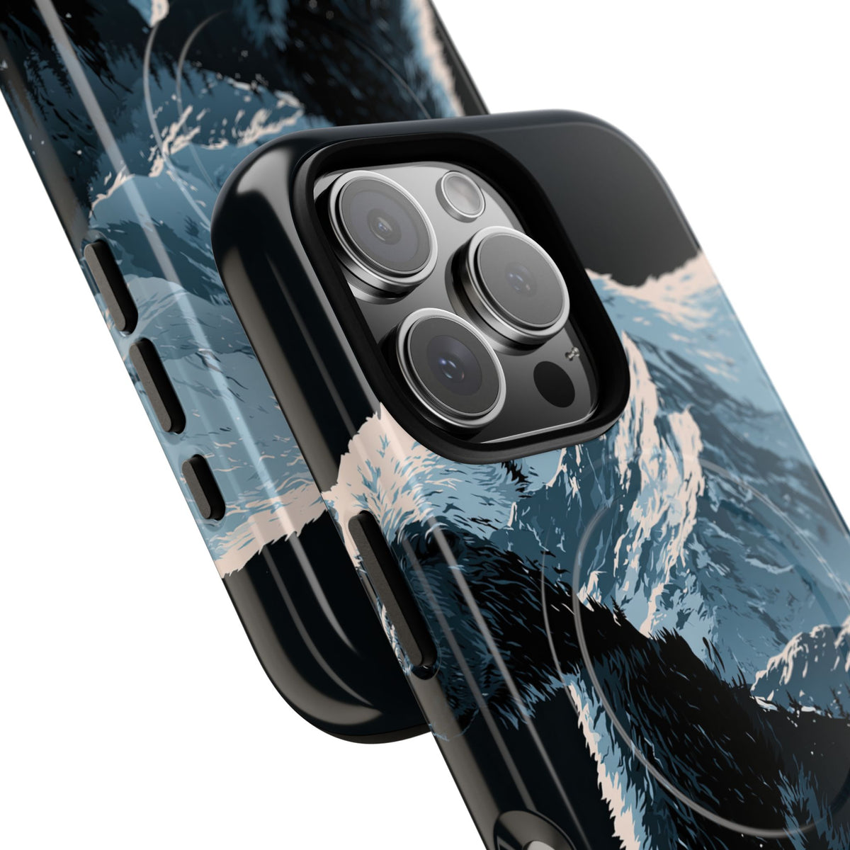 Nordic Arctic Bear · Tough 2.0 Magnetic Phone Case for iPhone · Black