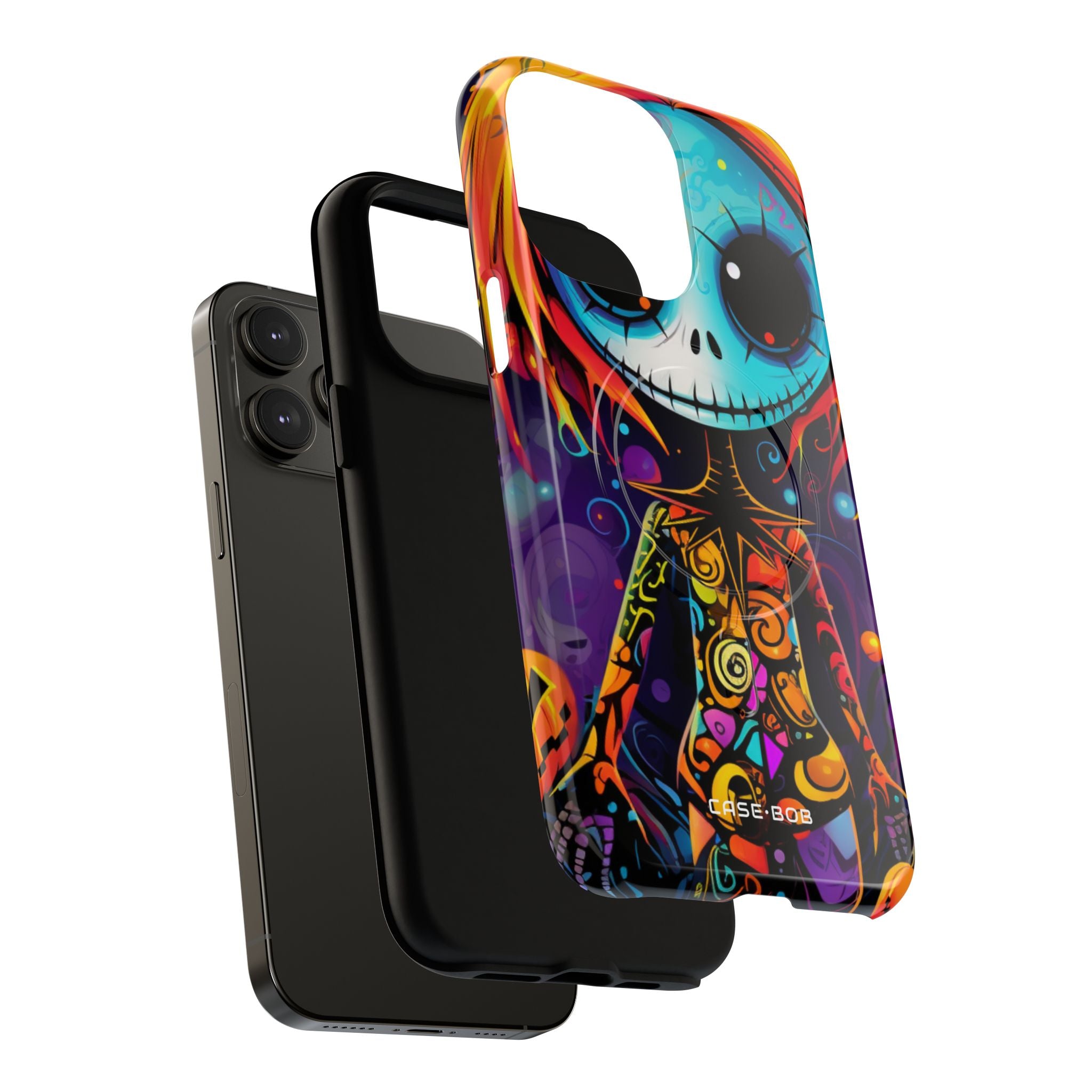 Blue Skull Swirl iPhone 14 Pro Max Case - Tough+ - CASE•BOB