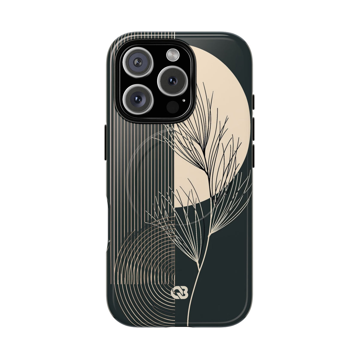 Botanical Crescent Linework · Tough 2.0 Magnetic Phone Case for iPhone · Green