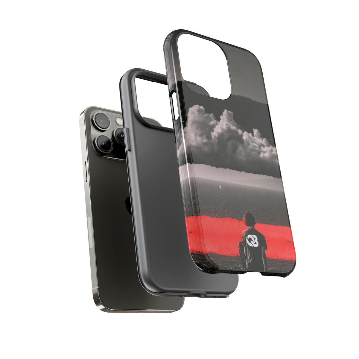 Crimson Horizon · Tough Phone Case for iPhone · Black