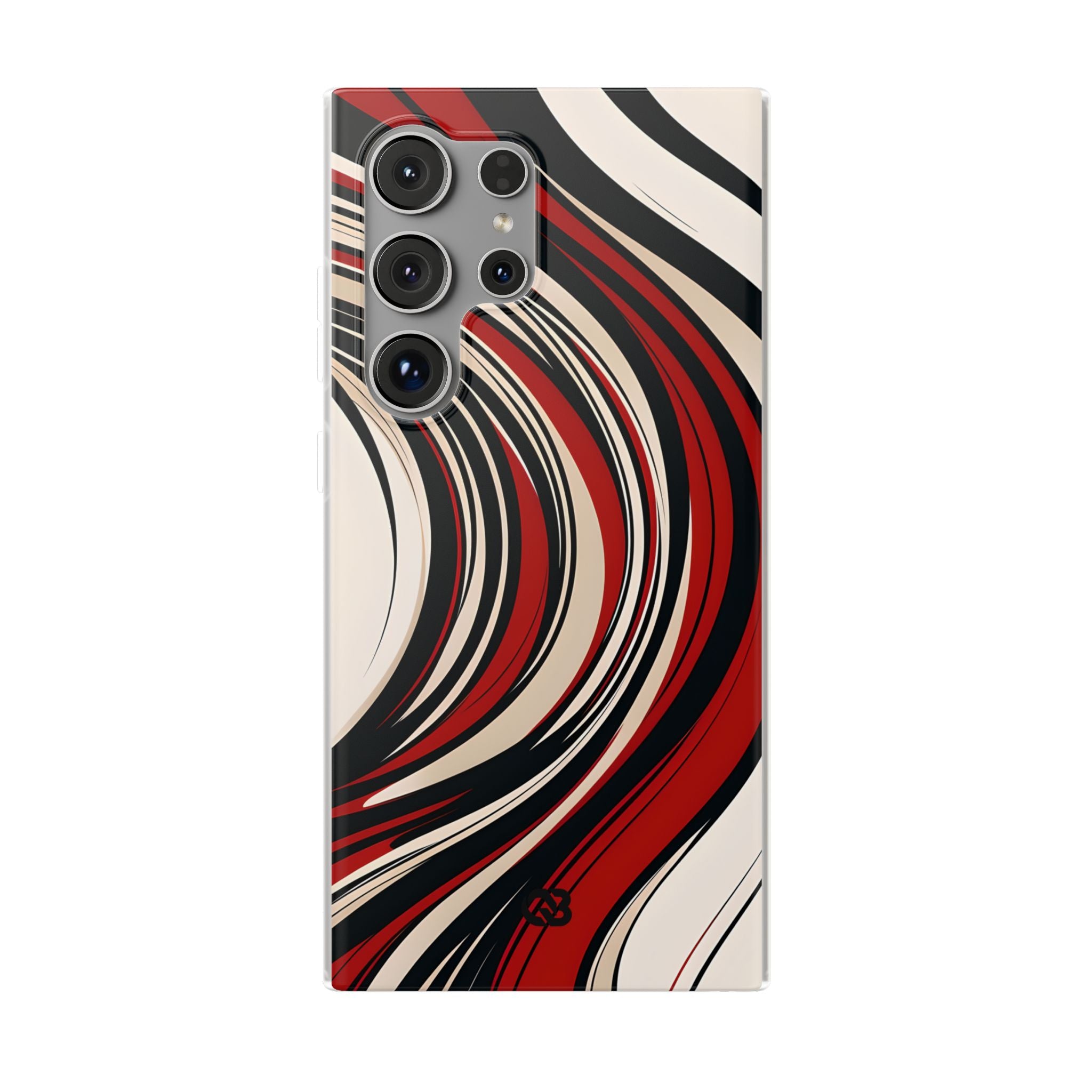 Crimson Flow Waves · Soft Phone Case for Samsung