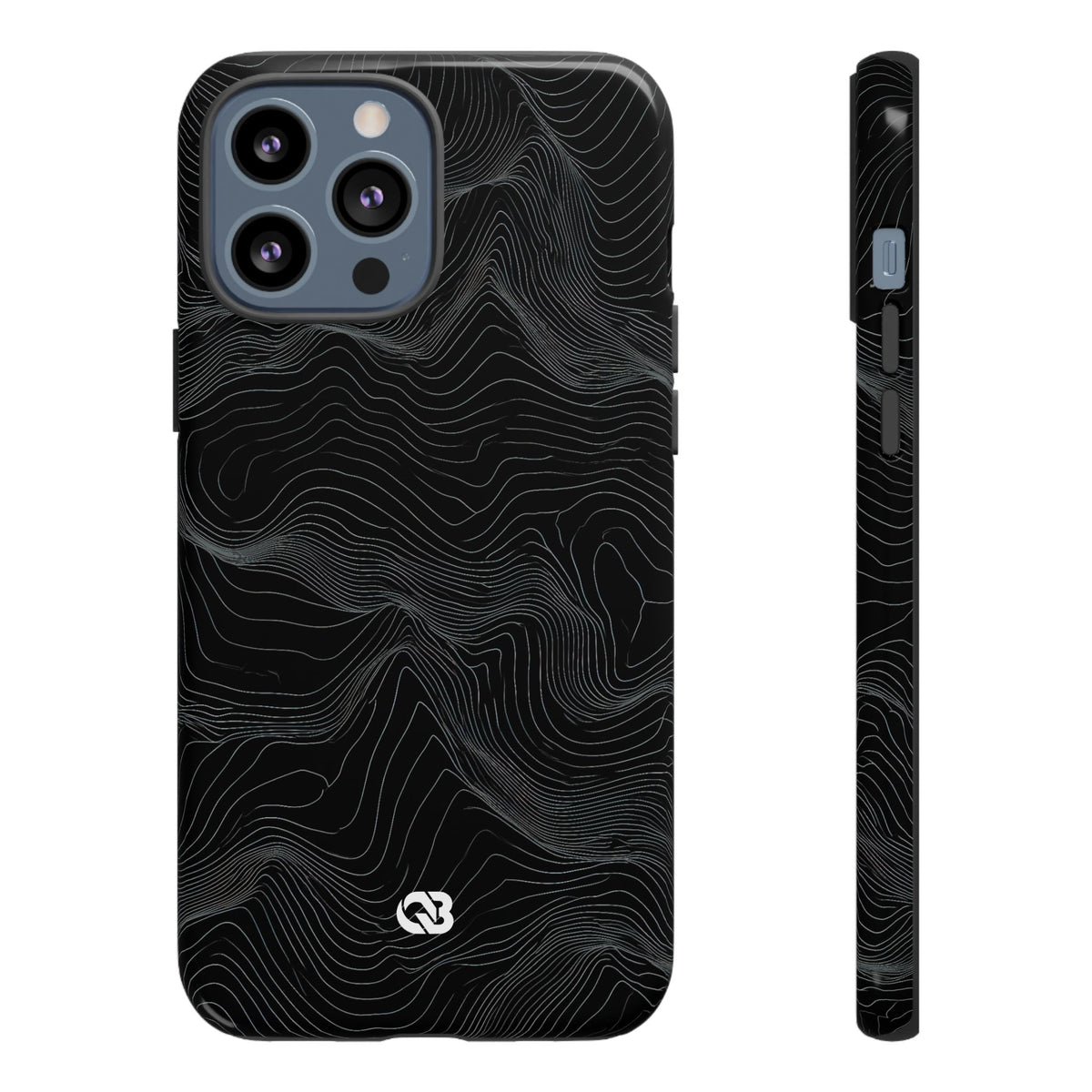 Obsidian Contour Elevation · Tough Phone Case for iPhone · Black