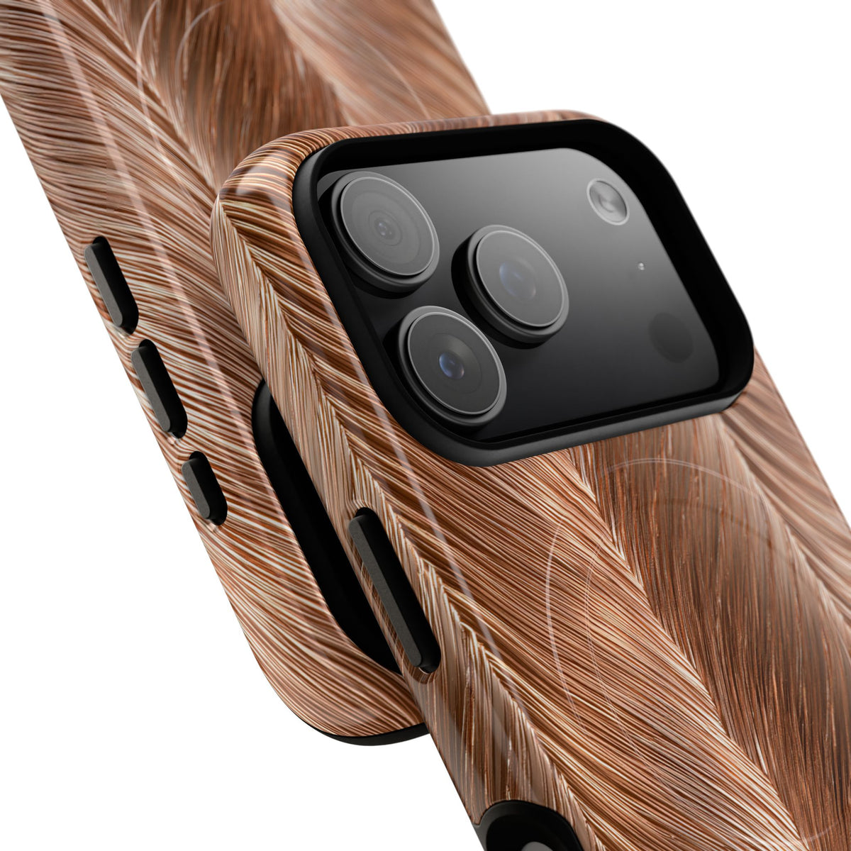 Rose Gold Weave · Tough 2.0 Magnetic Phone Case for iPhone · Brown