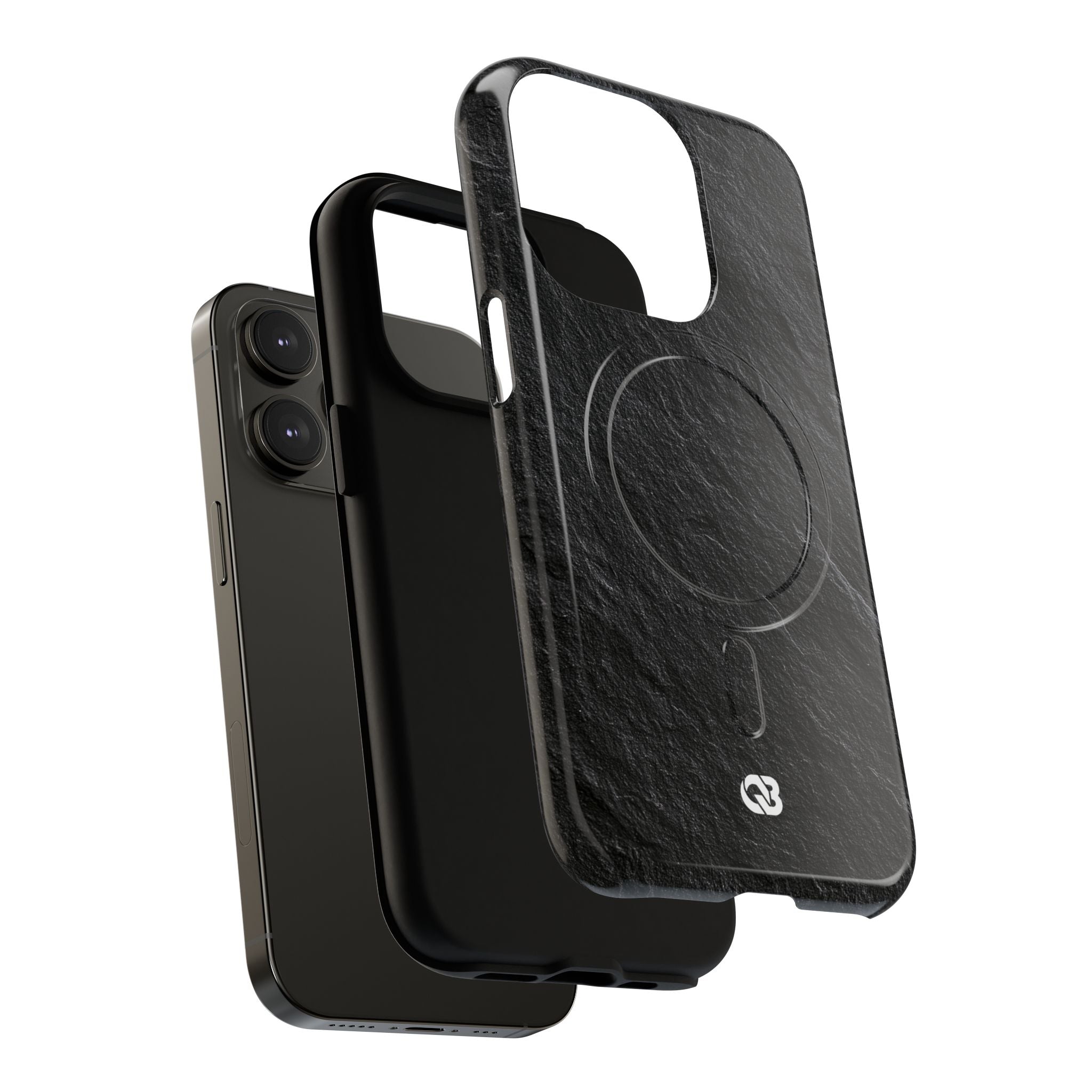 Black Tough 2.0 Magsafe Phone Case for iPhone - Raw Obsidian Slate