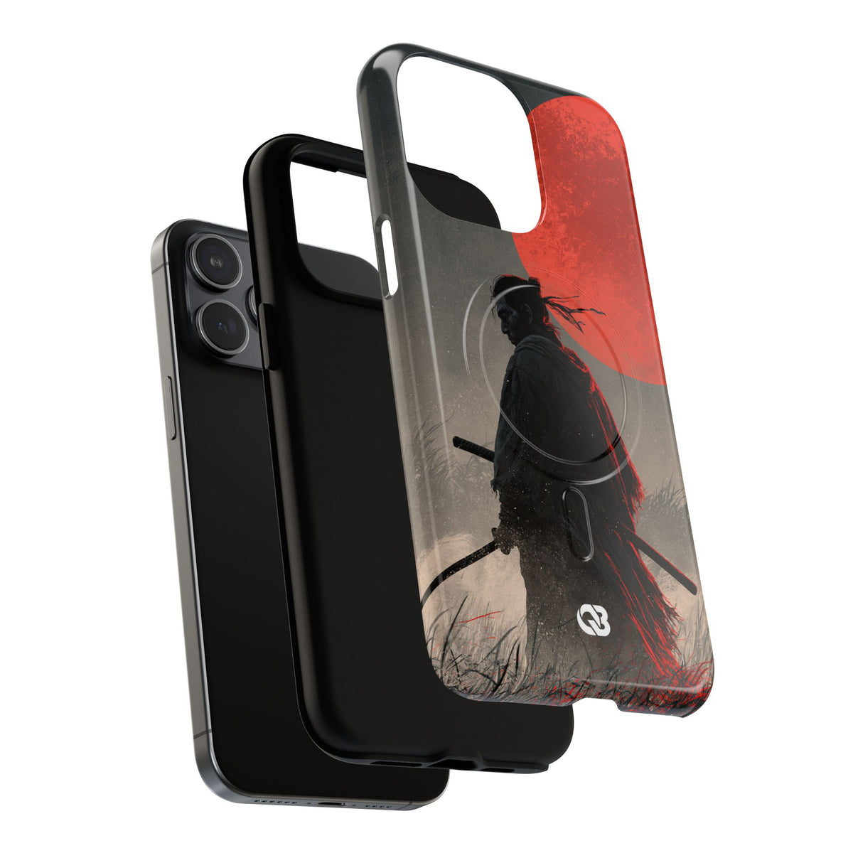 Crimson Moon Ronin · Tough 2.0 Magnetic Phone Case for iPhone · Black