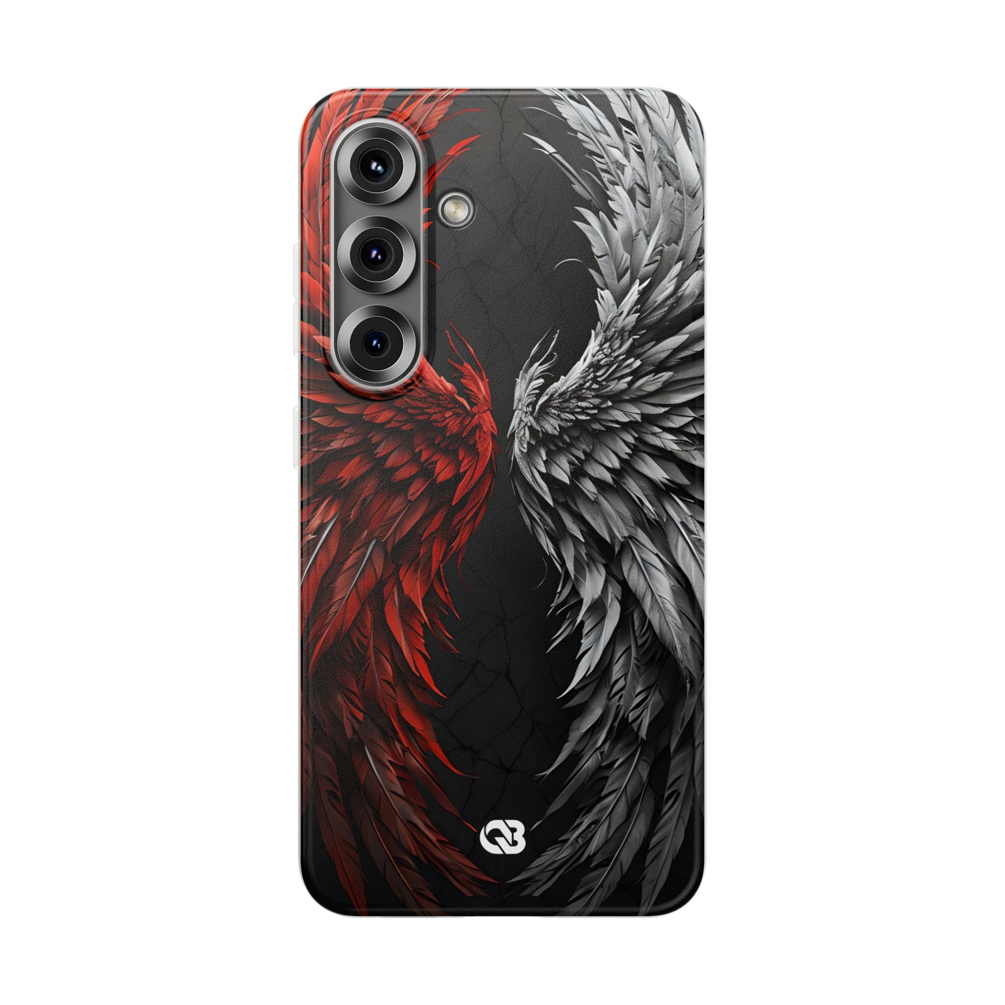 Split Crimson Wing · Soft Phone Case for Samsung