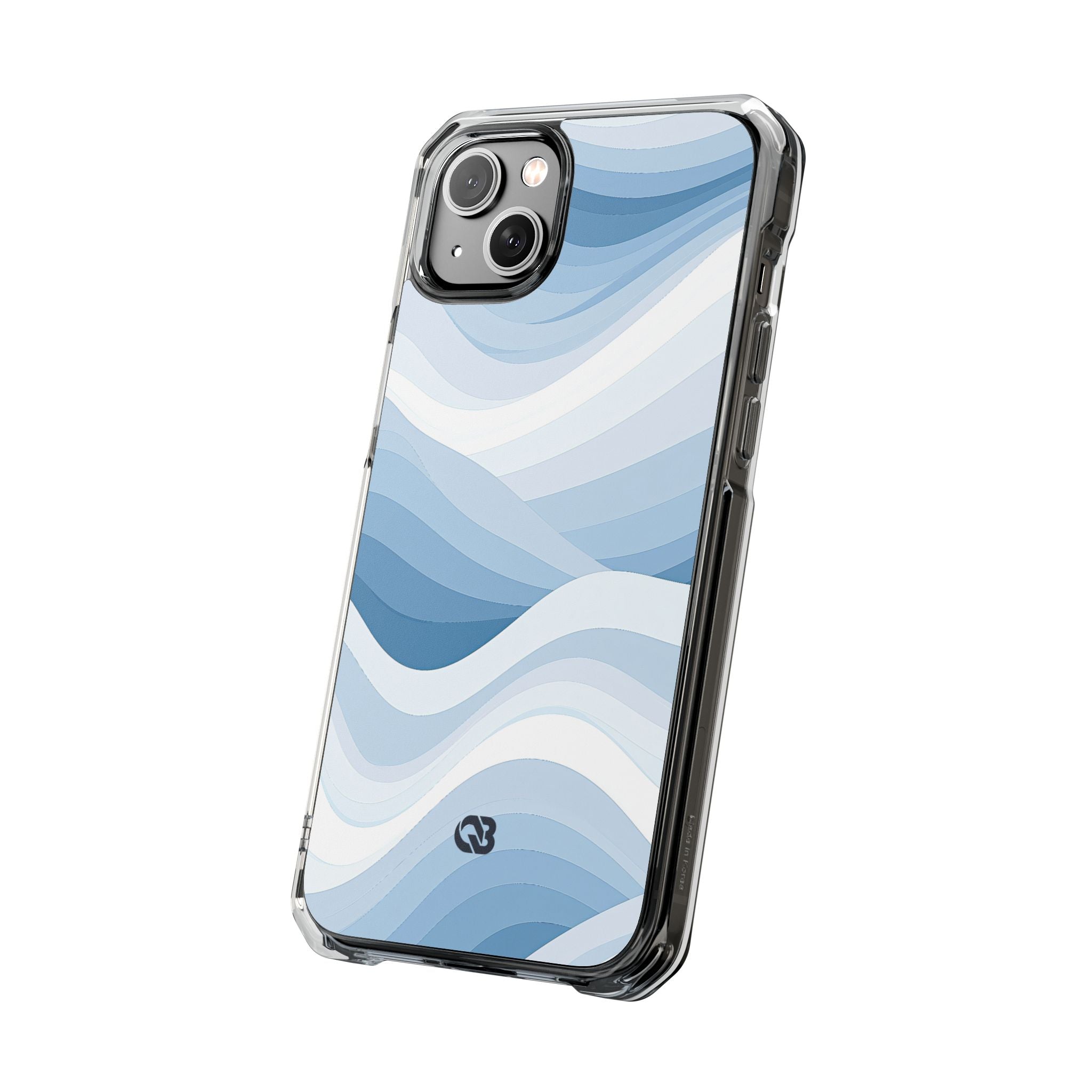 Blue Impact MagSafe Phone Case for iPhone - Glacial Indigo Flow